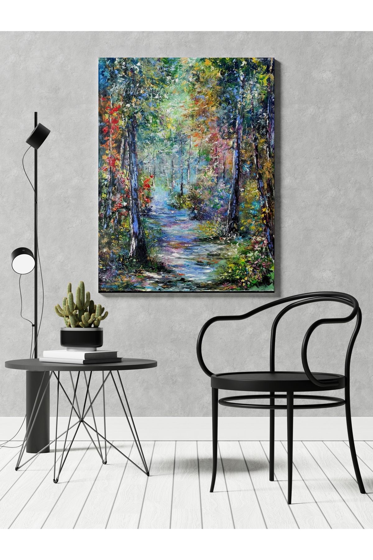 Kanvas Tablo Çayır Çimen Desenli Modern Tablo