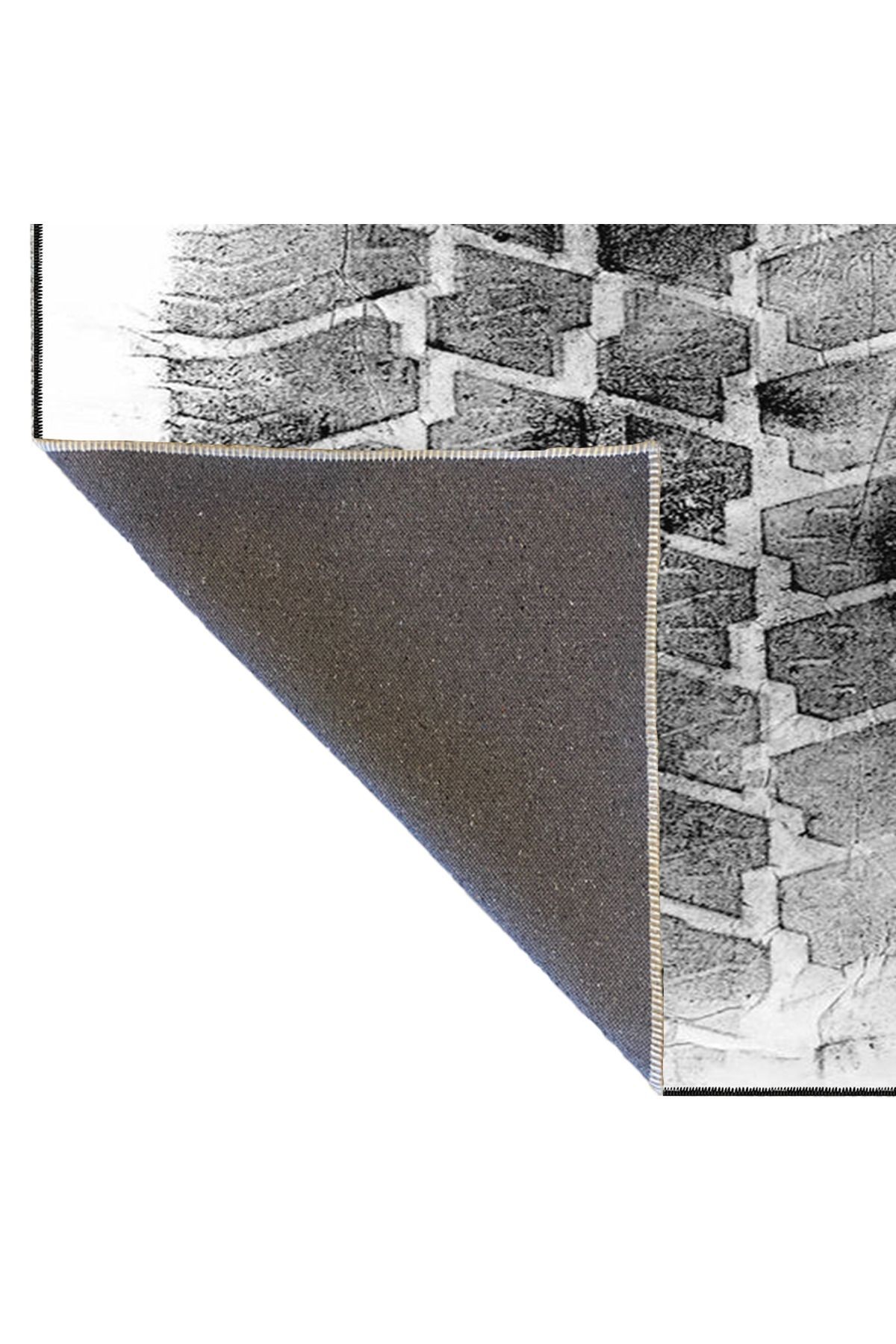 Lastik İzi Desenli Modern Dekoratif Halı ve Yıkanabilir Halı miravip9563