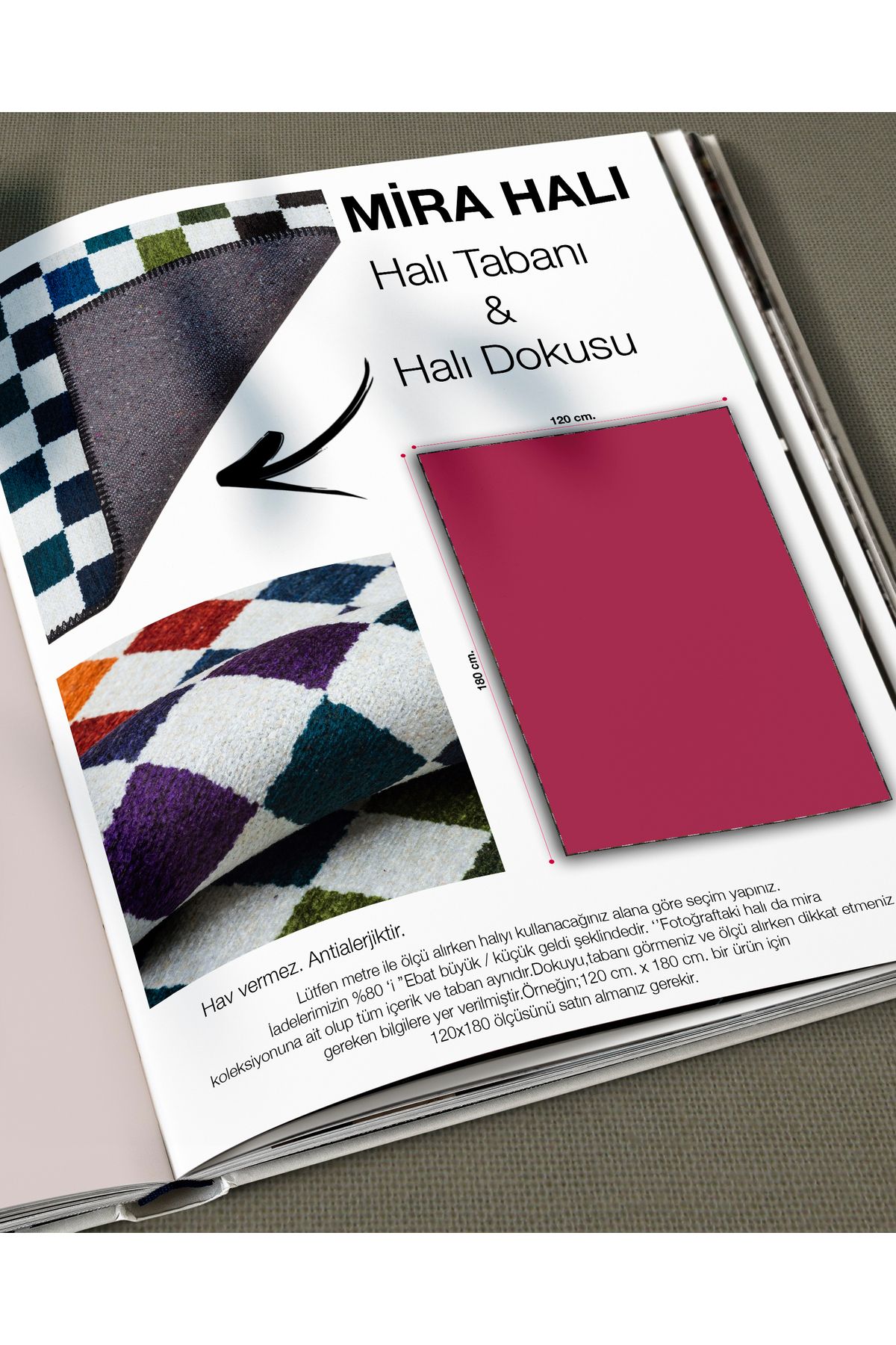 Pembe Temalı Çapraz Geometrik Desenli Modern Dekoratif Halı 3367