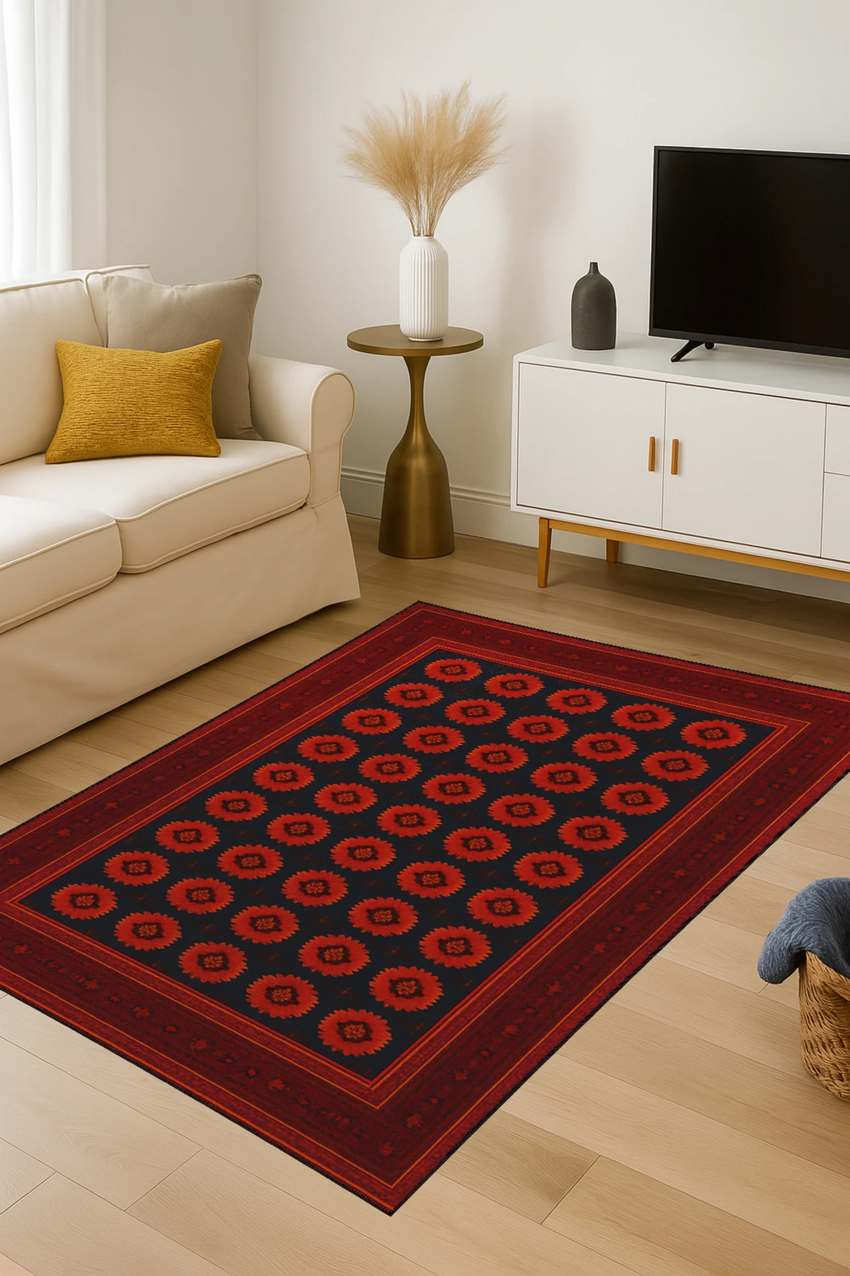 MOSSO Morden Temalı Desenli Modern Dekoratif Halı mosso446