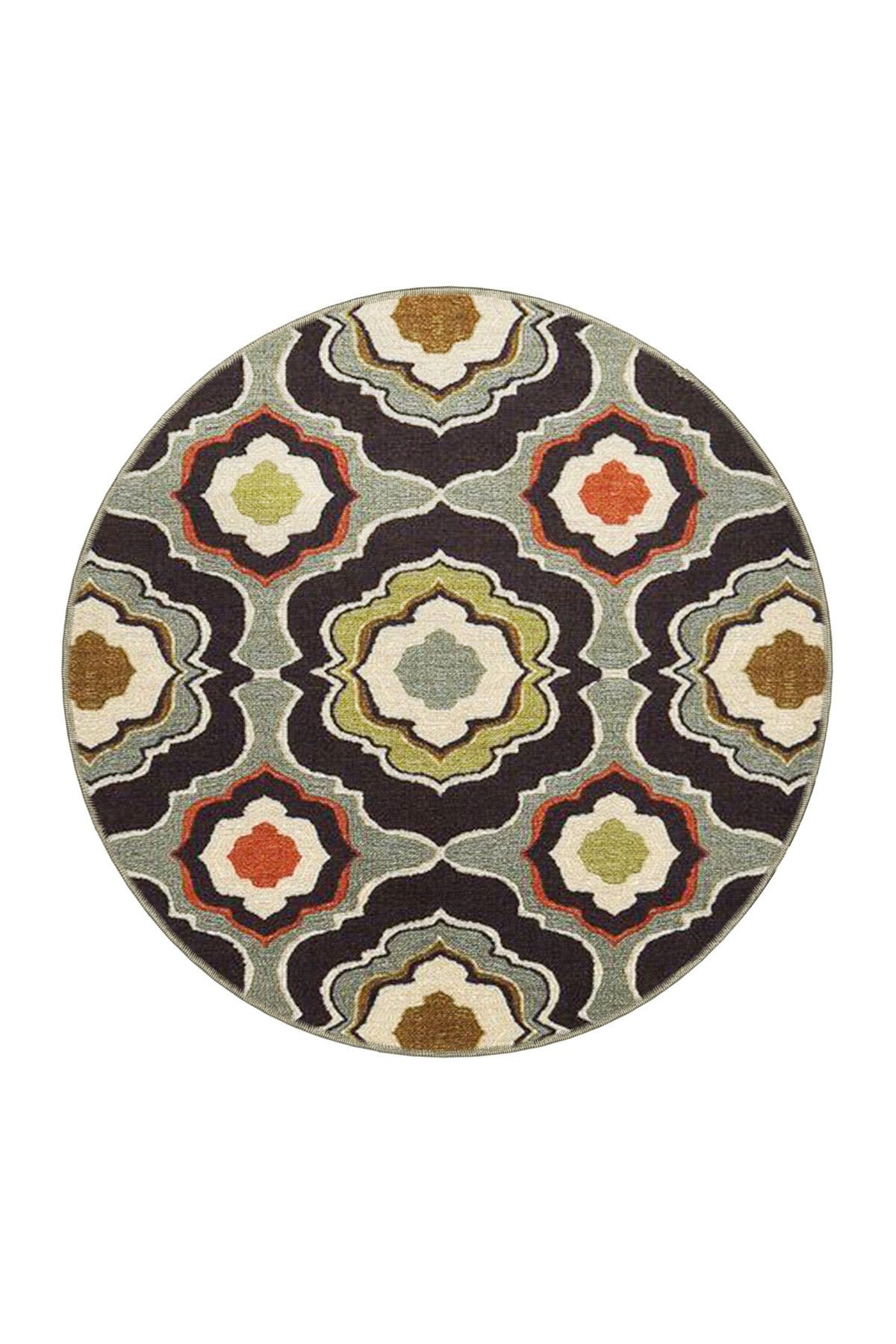Çok Renkli Motifli Etnik Çiçek Desenli Vintage Dekoratif Halı 4720