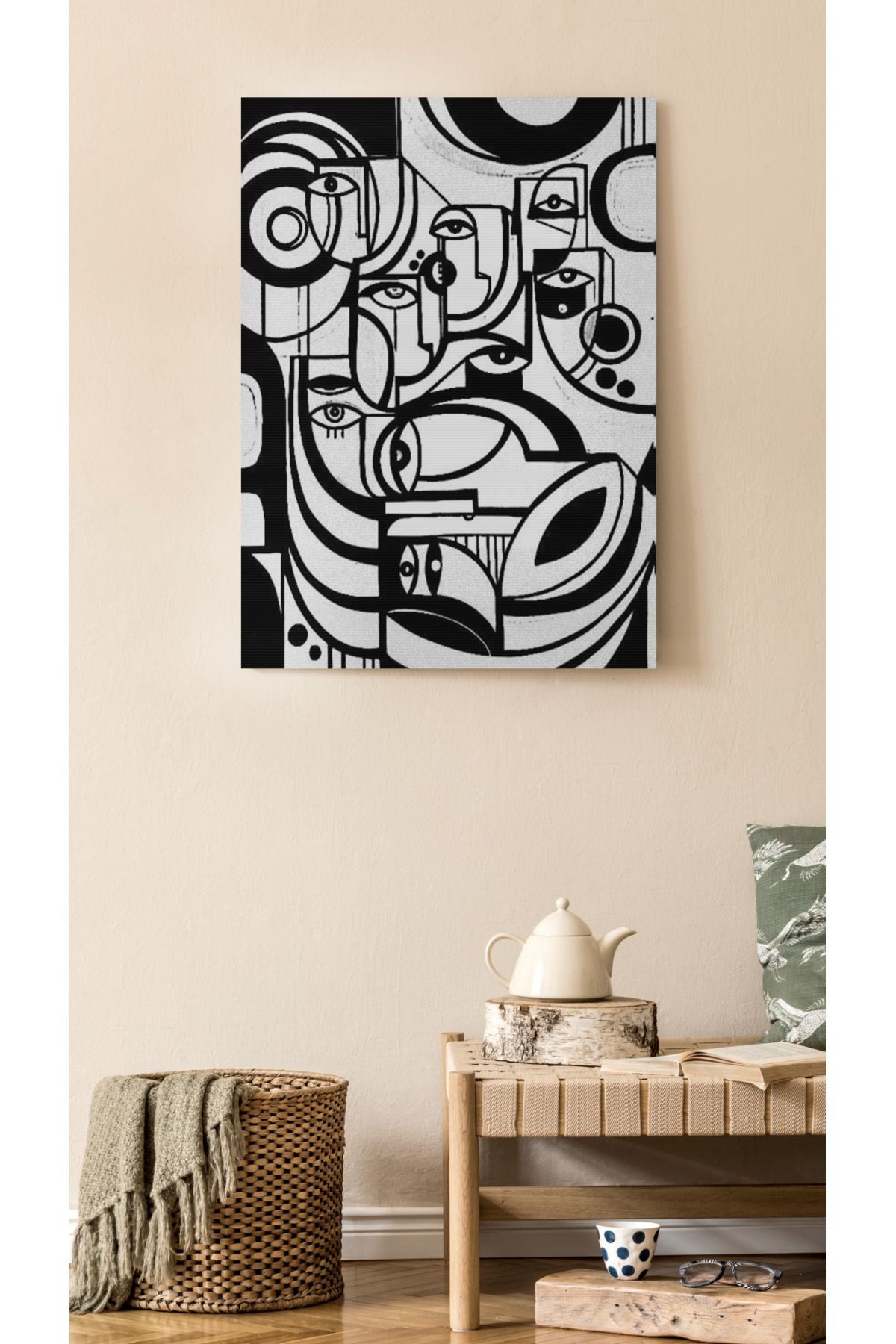 Kanvas Tablo Modern Kreatif Desenli Temalı Tablo