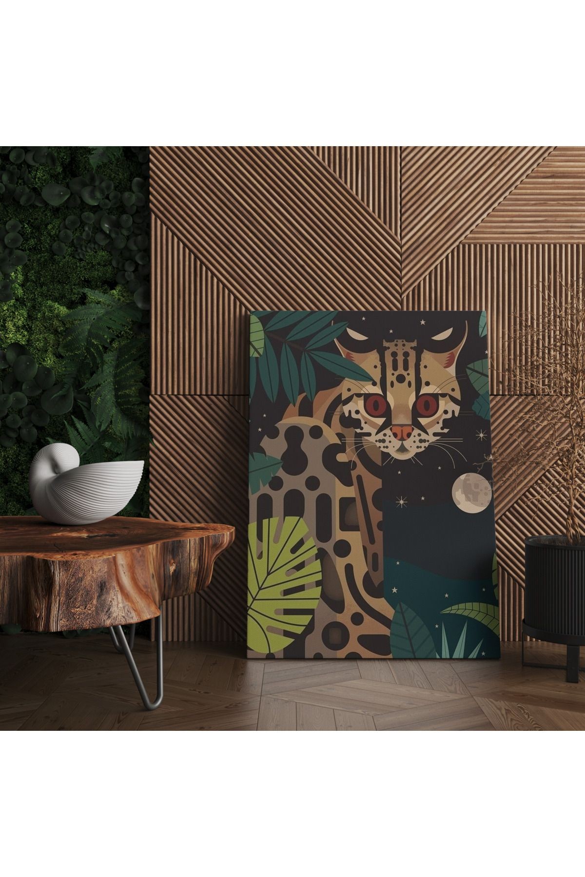 Kanvas Tablo Yavru Leopar Kedi Temalı