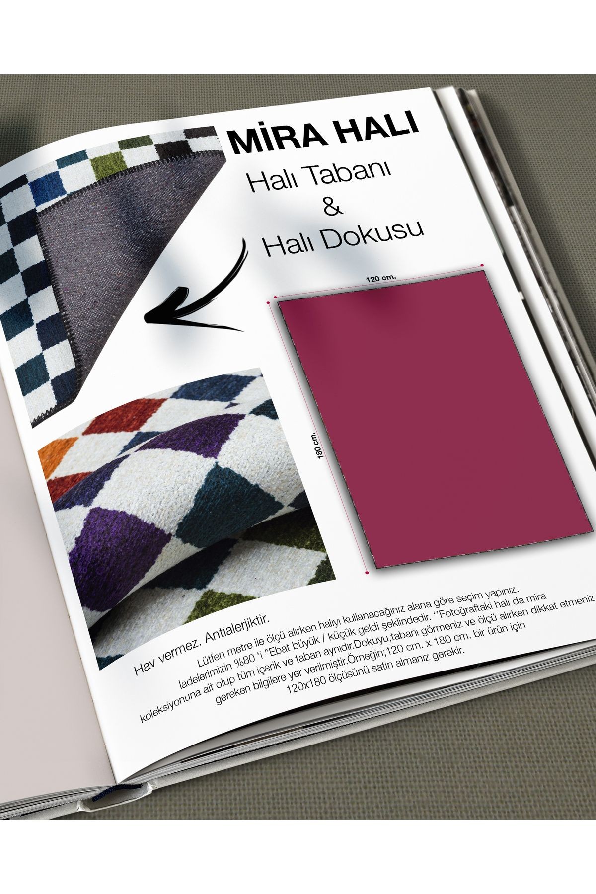 Bordo Temalı Çok Renkli Kare Bölme Geleneksel Çiçek Motif Desenli Vintage Dekoratif Halı 1947