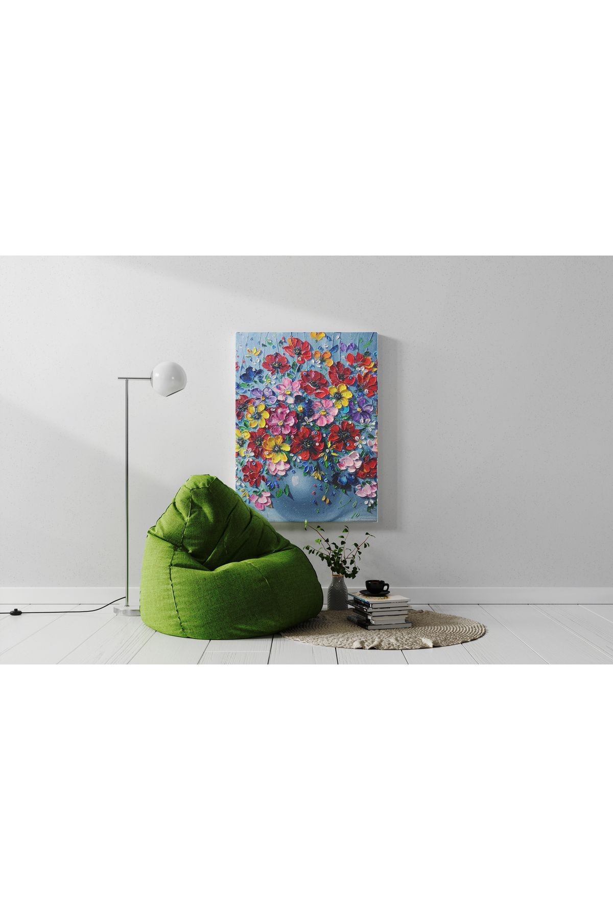 Kanvas Tablo Flower Mxed Color Temalı Modern Tablo