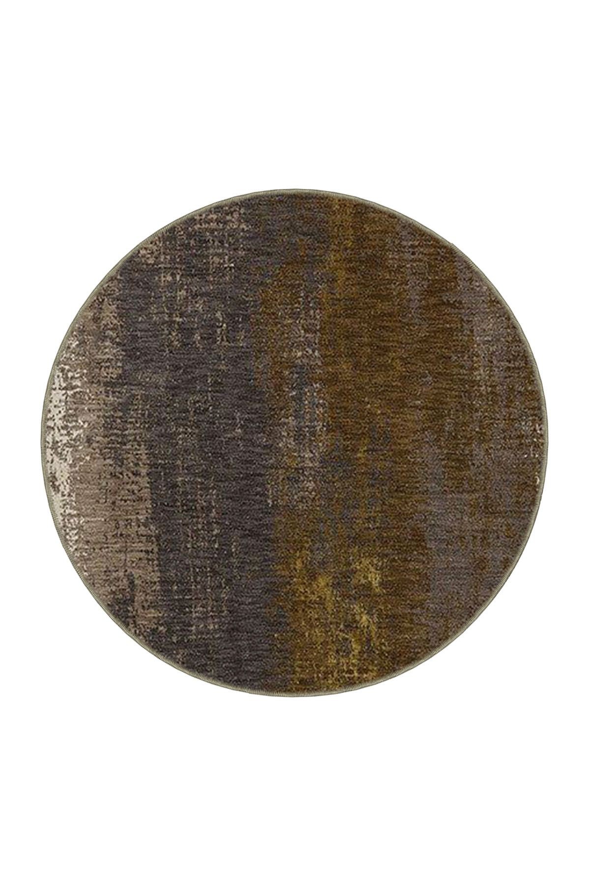 Kahvve Gri Temalı Soyut Desenli Kreatif Modern Dekoratif Halı 3983