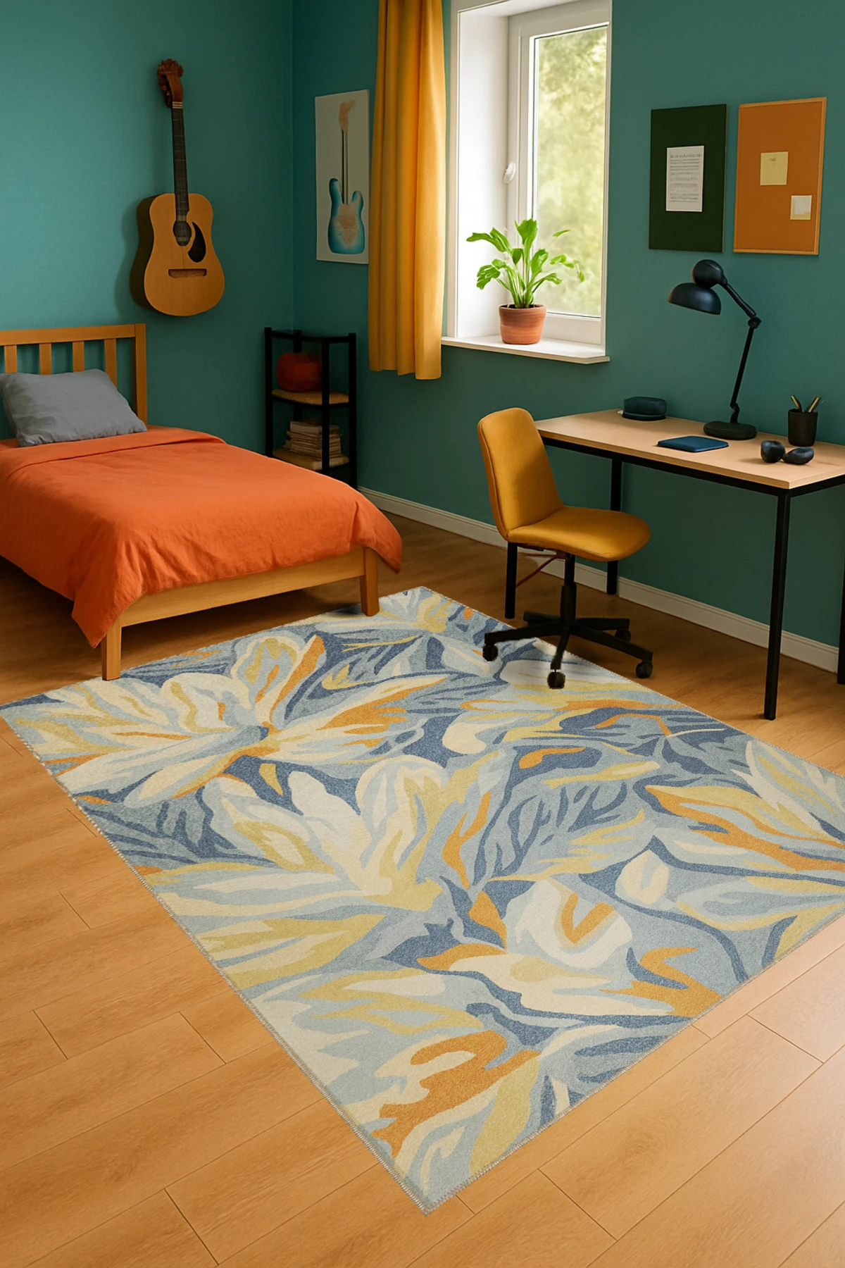 MOSSO Geleneksel Motifli Desen Dokuma Taban Vintage Dekoratif Halı mosso878