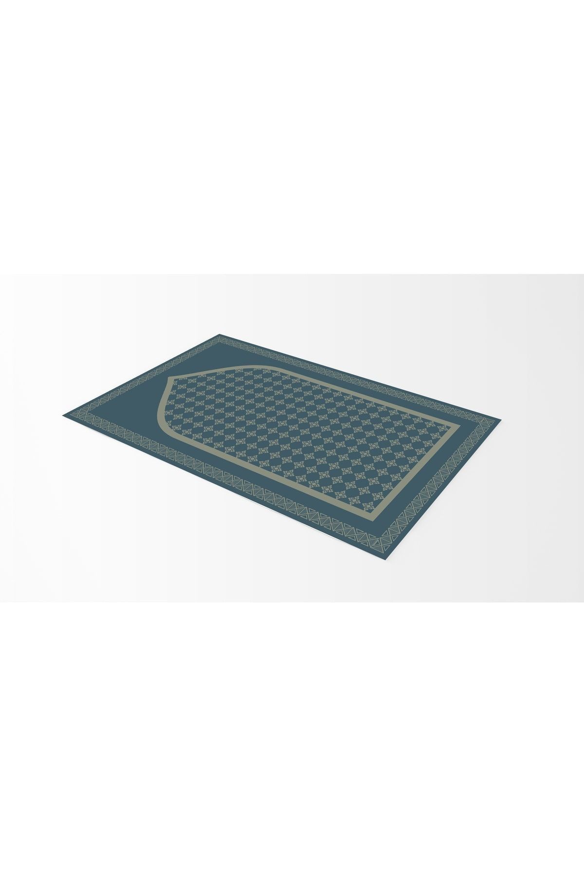 Kapalı Mavi Geometrik Seccade 70x120
