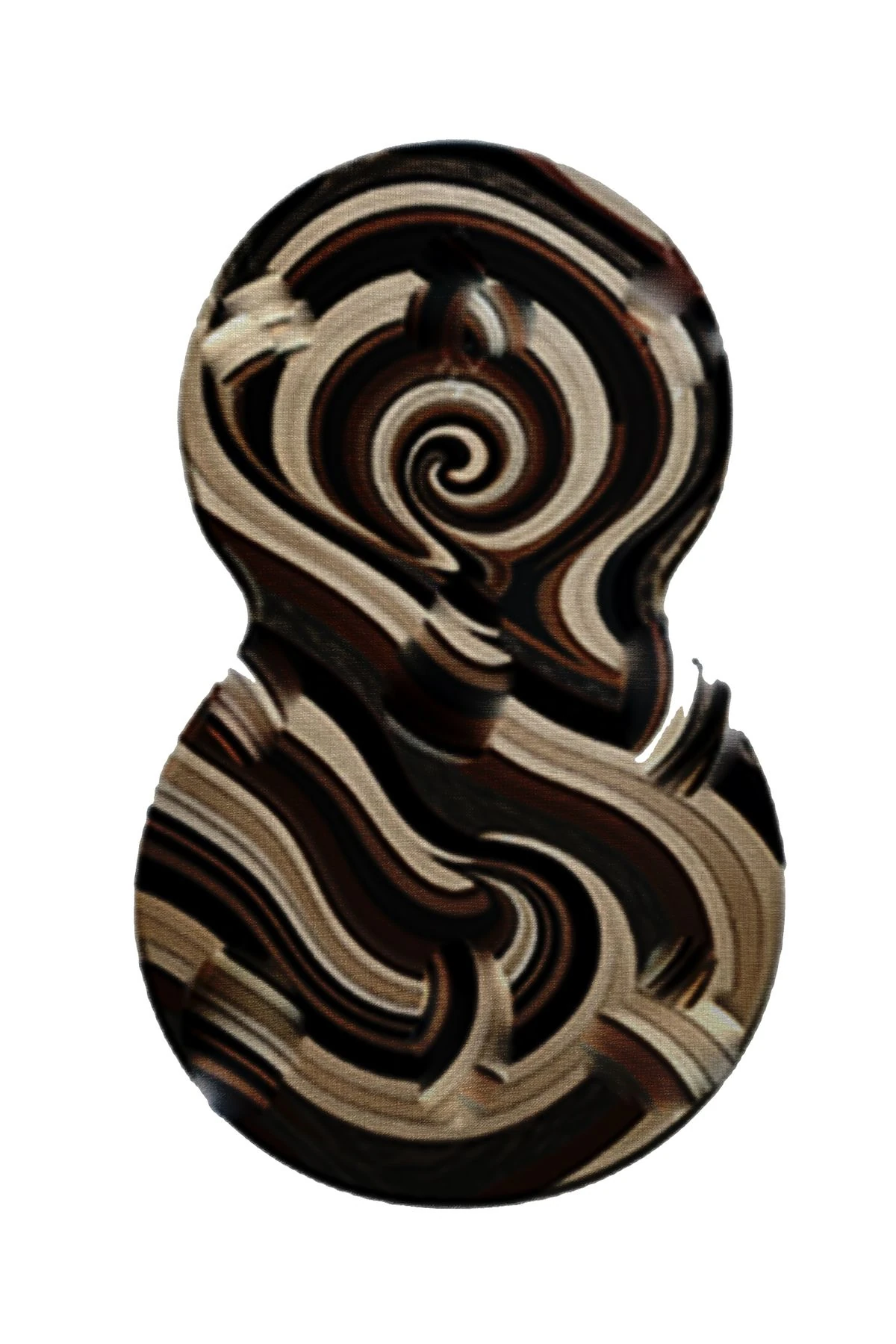 Shape Koleksiyonu Siyah Bej Tonlarda Soyut Desenli Dokuma Taban Modern Dekoratif Halı shape75