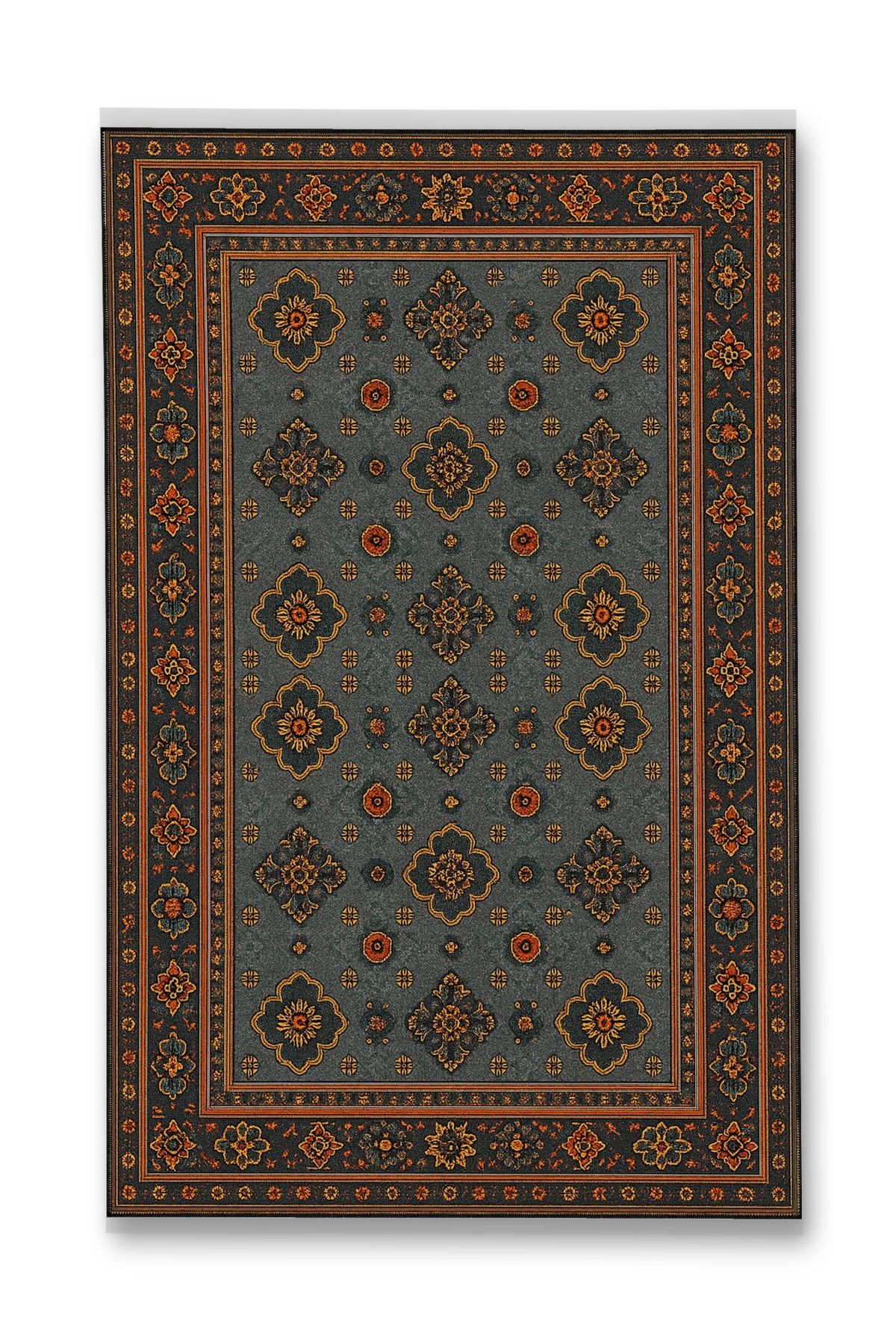 MOSSO Geleneksel Motifler Desenli Dokuma Taban Vintage Dekoratif Halı mosso173