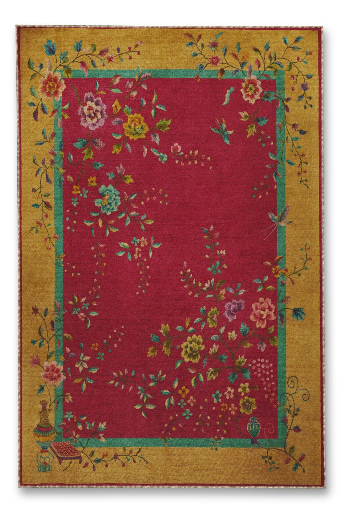 MOSSO Geleneksel Motifli Desen Dokuma Taban Vintage Dekoratif Halı mosso887