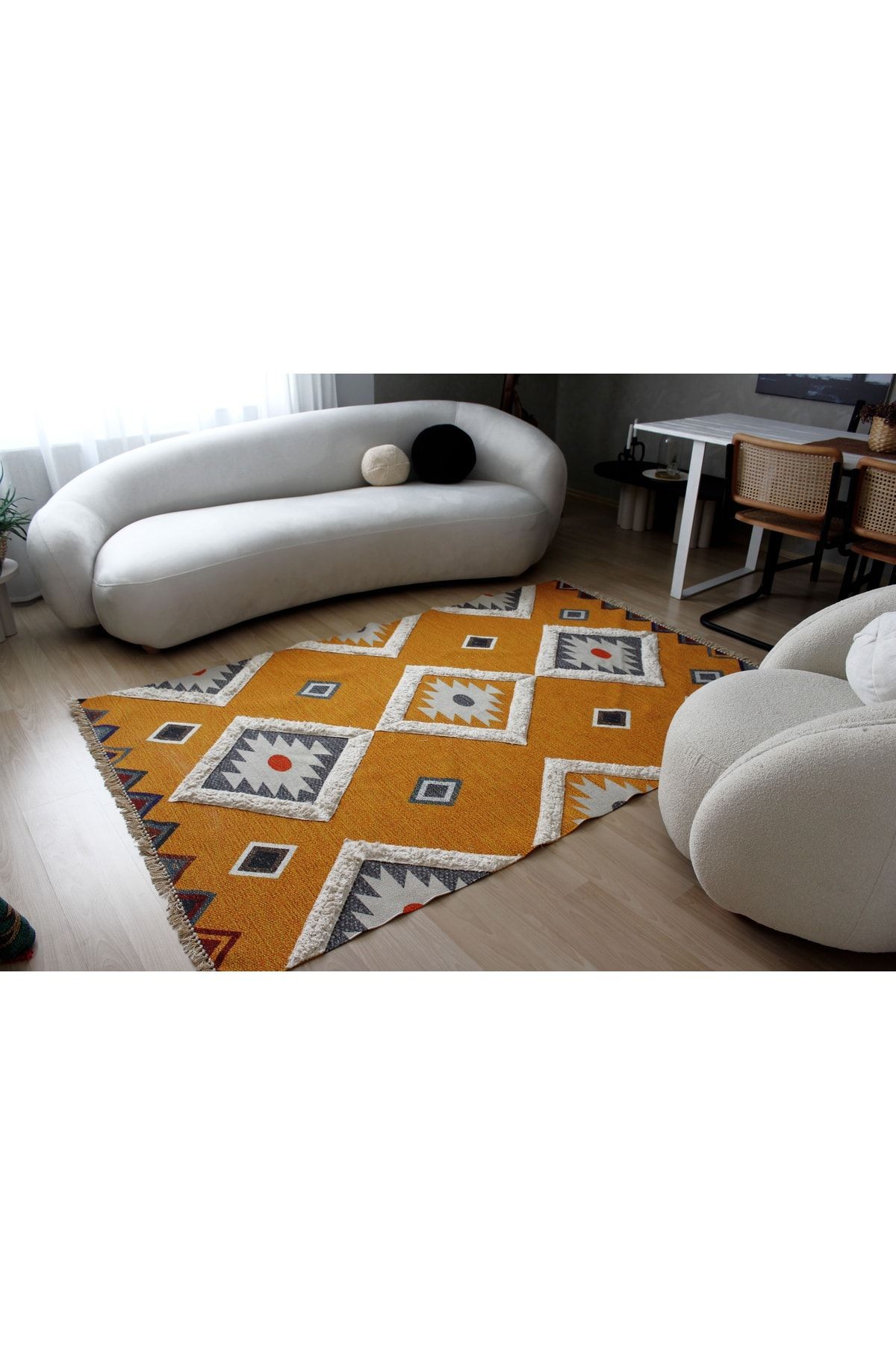 Rustik 4023 Yellow Iskandinav Ve Modern Kilim