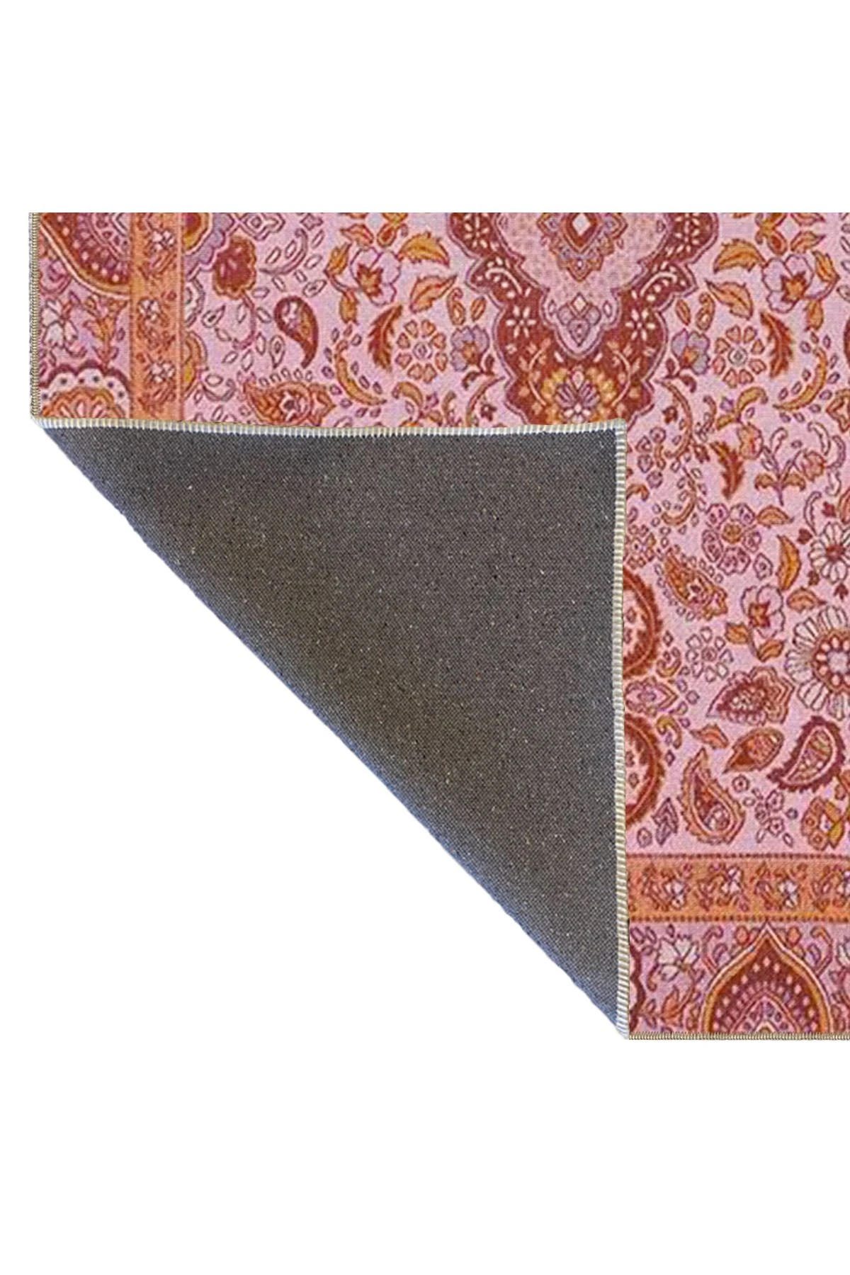 Floral Geleneksel Pembe Renkli Geometrik Modern Dekoratif Halı miravip215