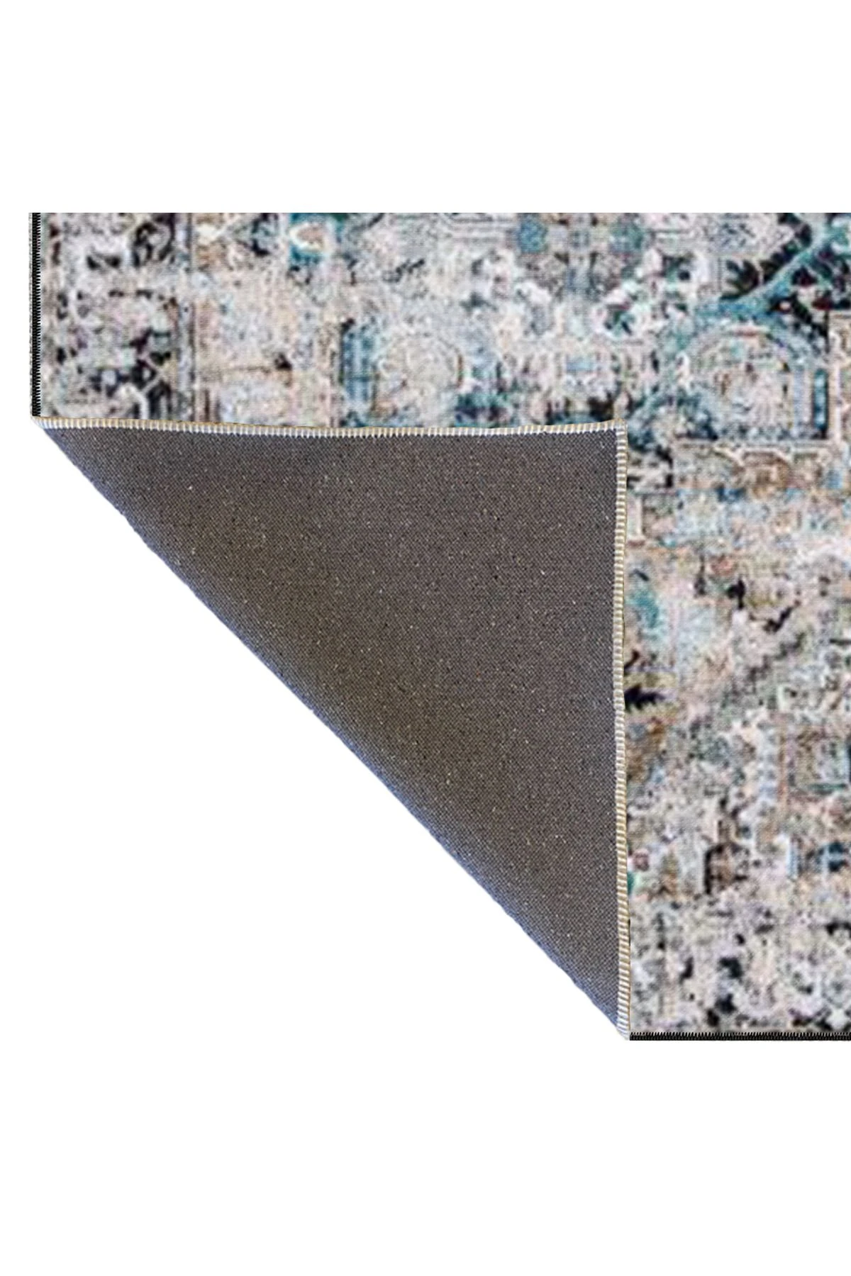 Baklava Gri Renkli Geleneksel Dekoratif Halı miravip588