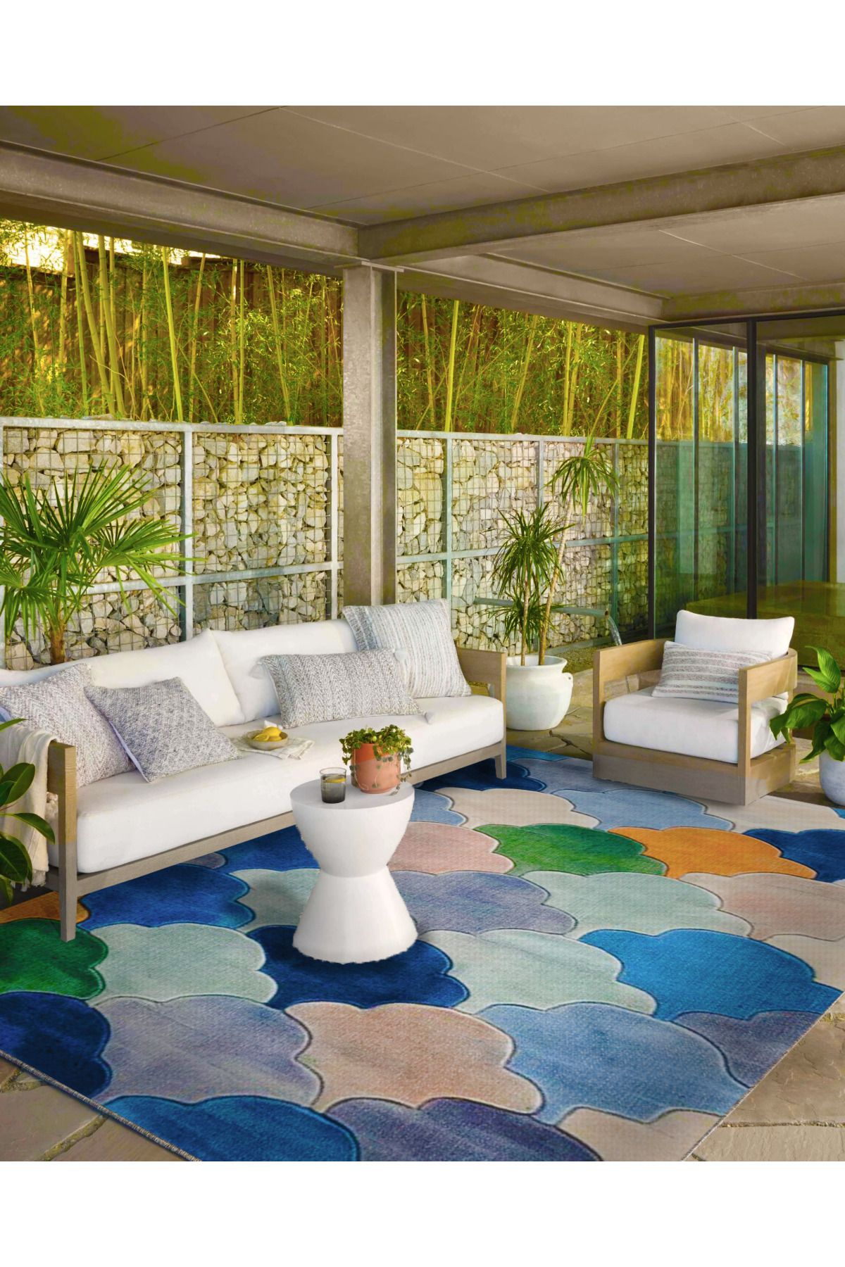 Paris Koleksiyonu Çok Renkli Pathcwork Puzzle Desenli Kreatif Modern Dekoratif Halı 125