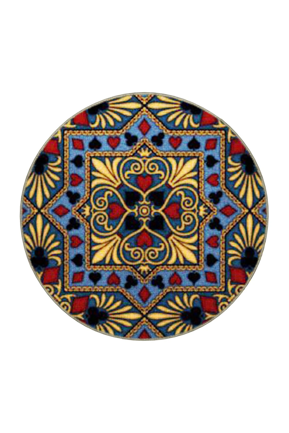 Çok Renkli Geleneksel Motif Etnik Desenli Vintage Dekoratif Halı 4725