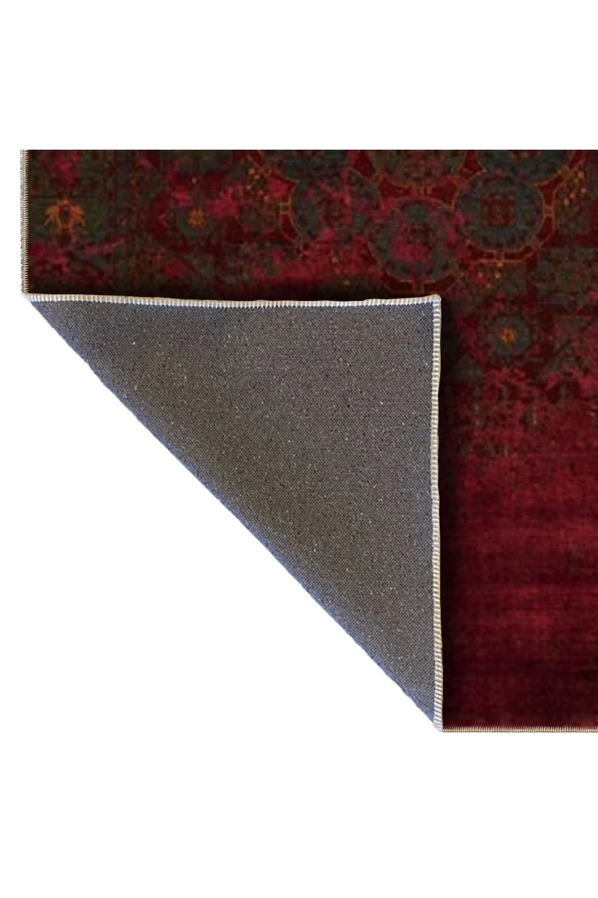 Bordo Temalı Geleneksel Motif Etnik Desenli Vintage Dekoratif Halı 5195