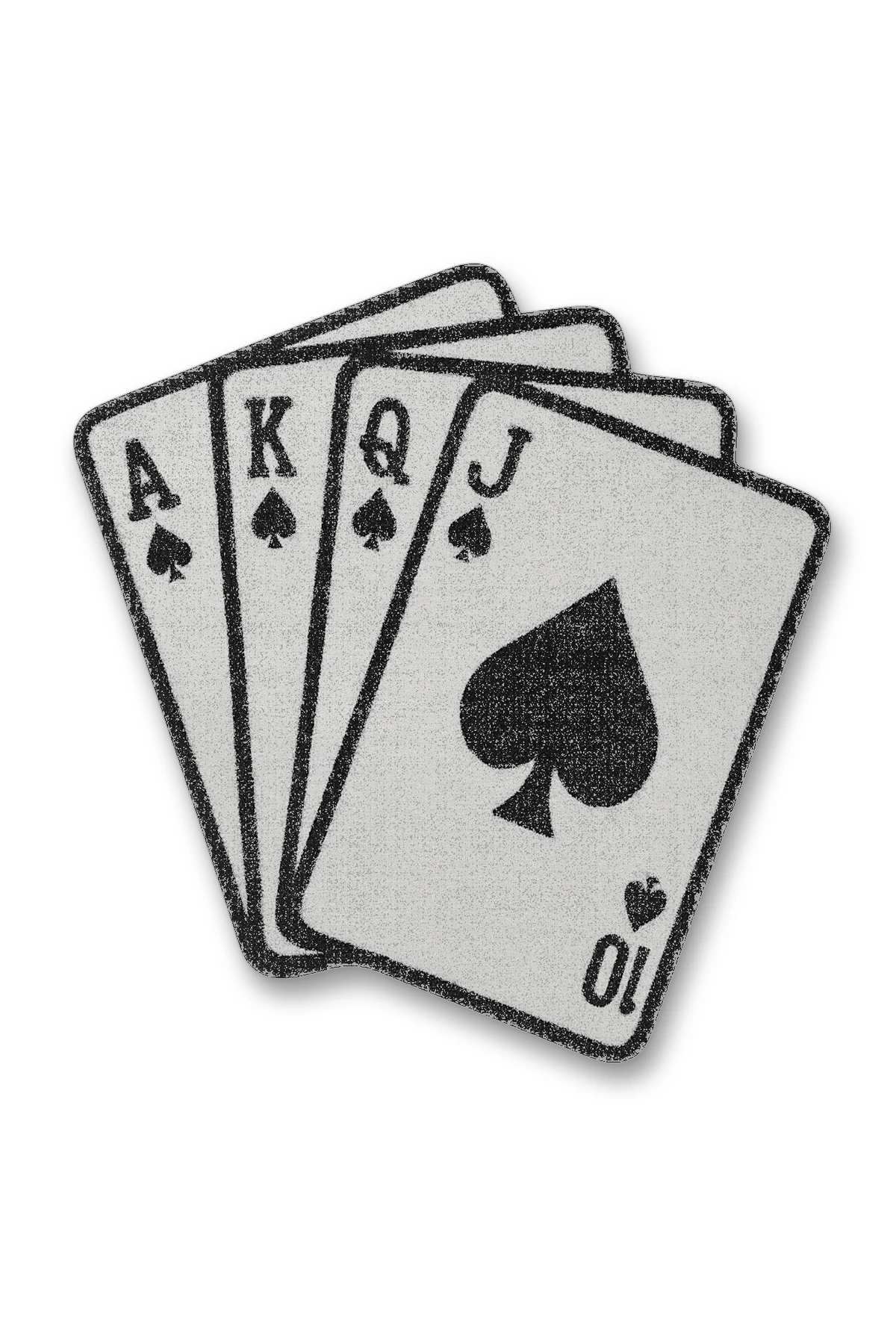 MOSSO İskambil Kartları Desenli Dokuma Taban Modern Dekoratif Halı mosso349