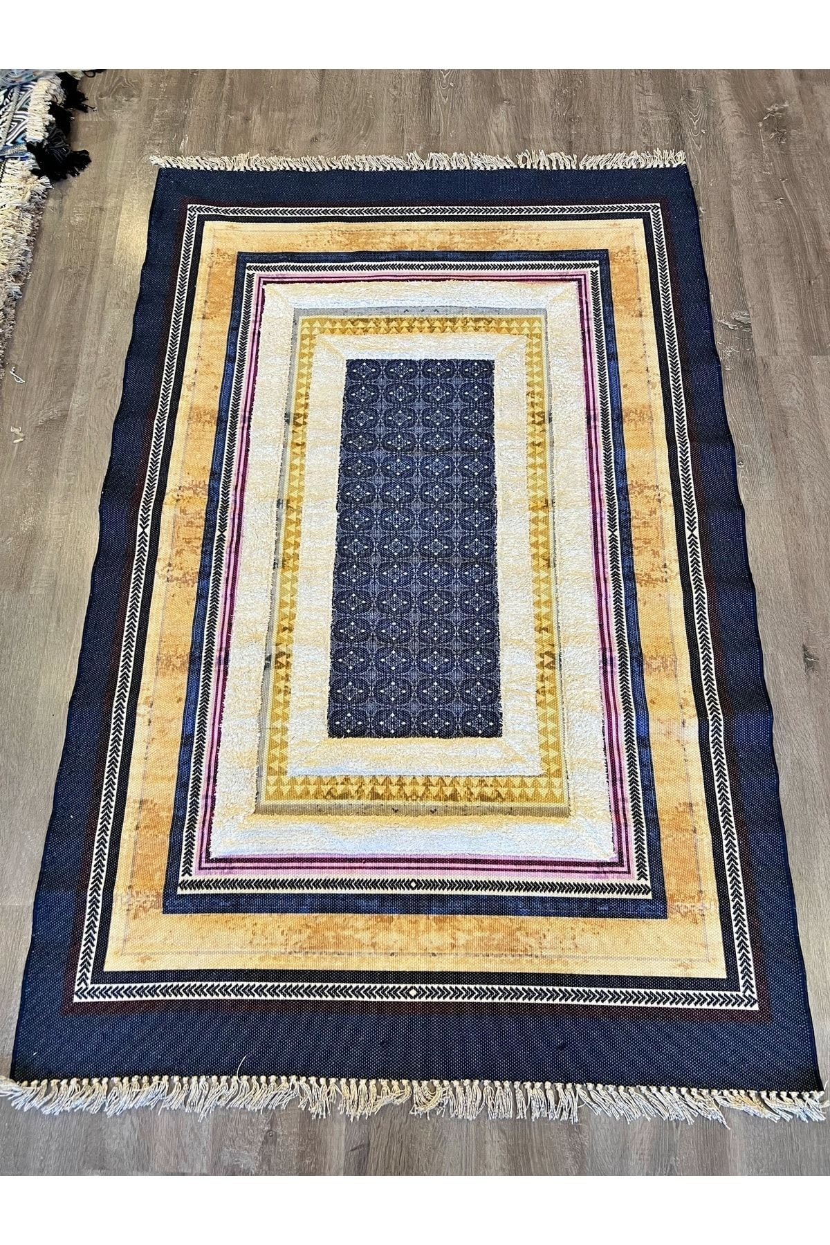 Rustik Kilim - Rustik Navy 4000