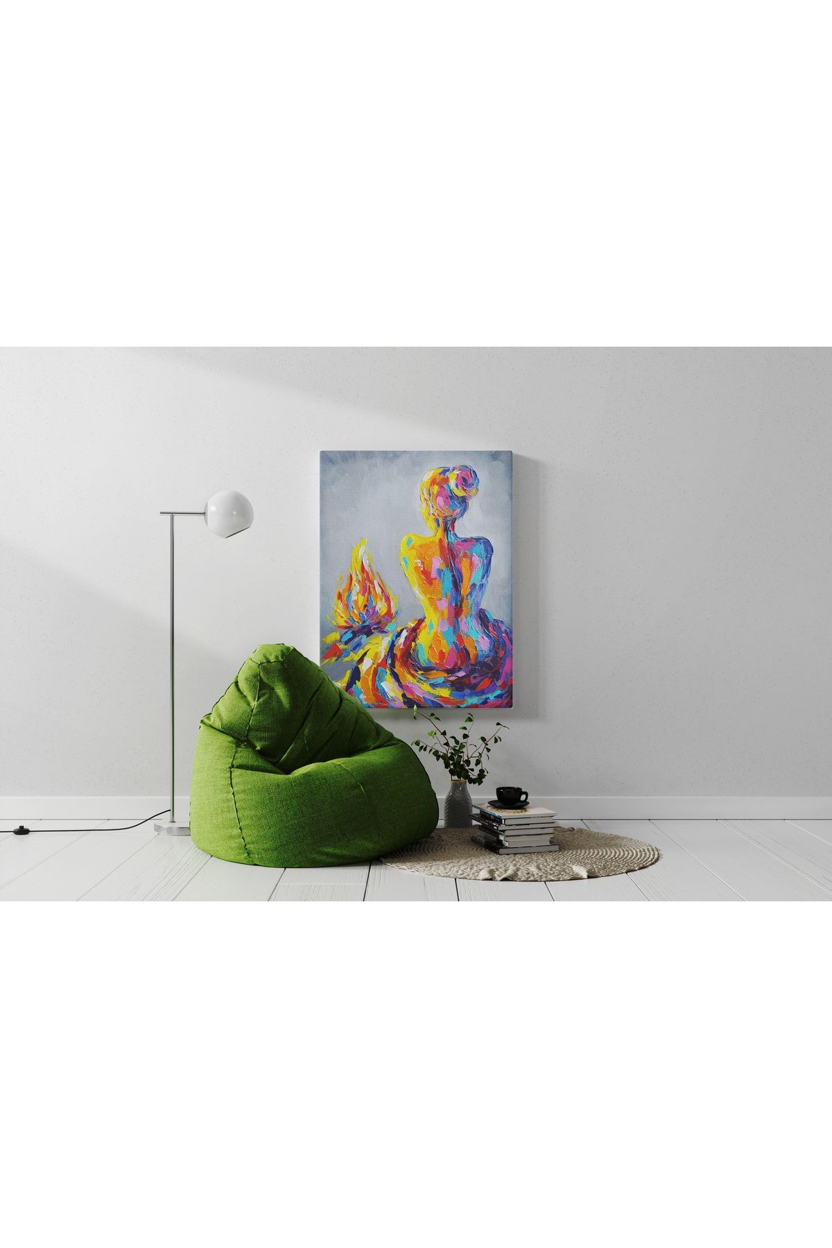 Kanvas Tablo Multicolored Lale Desenli Renkli Temalı Modern Tablo
