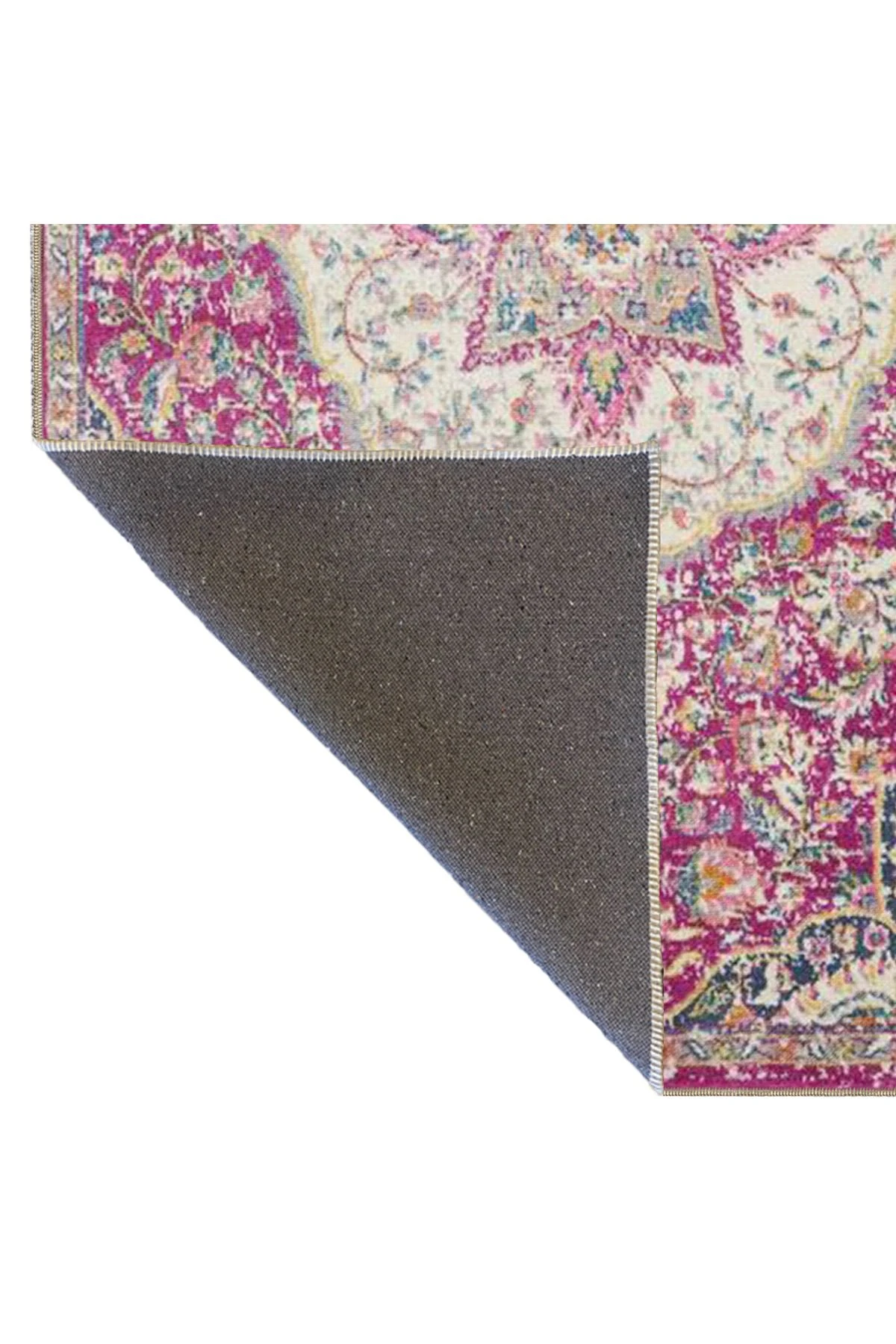 Gelenksel Yıldızlı Pembe Renkli Desenli Dokuma Taban miravip637