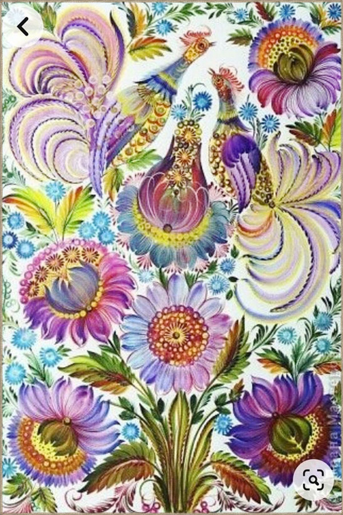 Mor Çiçekli Floral Modern Dekoratif Halı miravip153