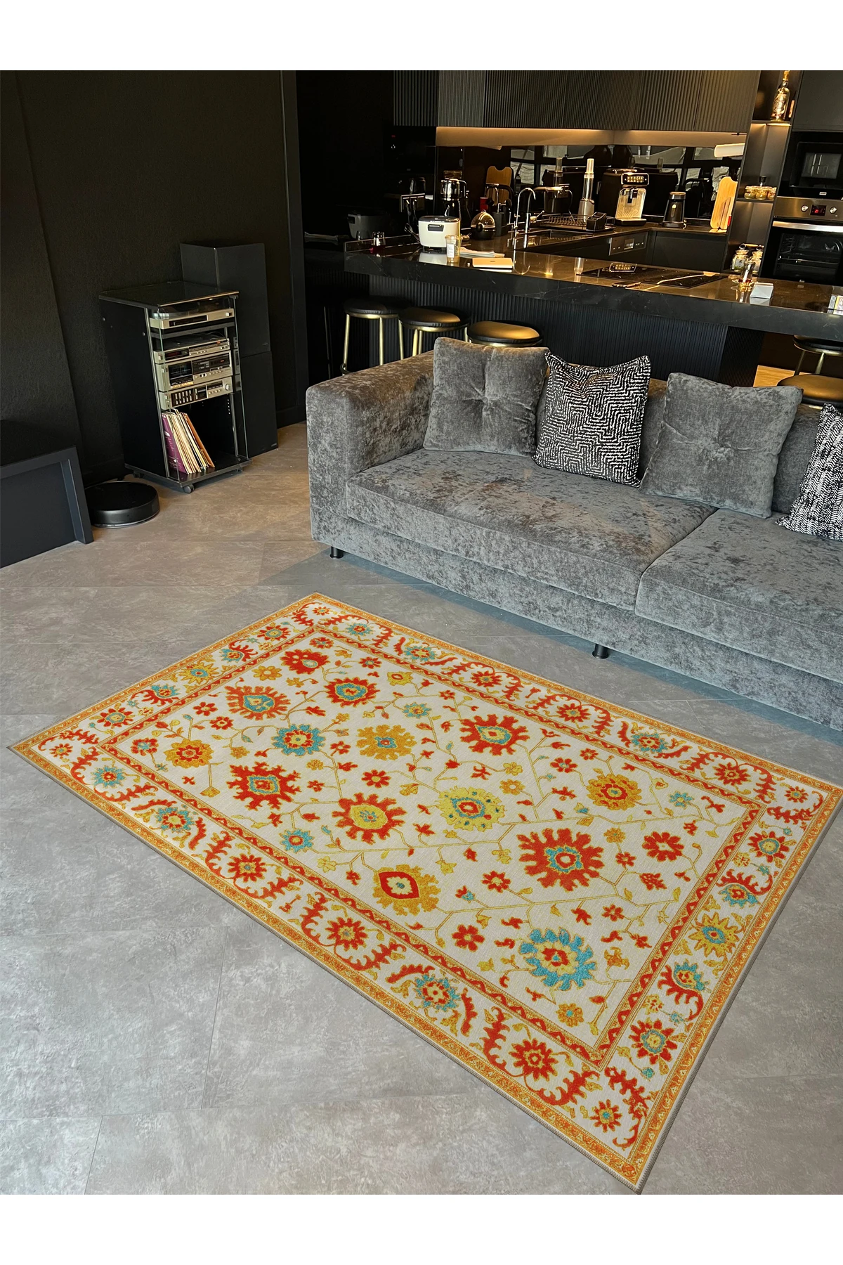 MOSSO Morden Temalı Desenli Modern Dekoratif Halı mosso457