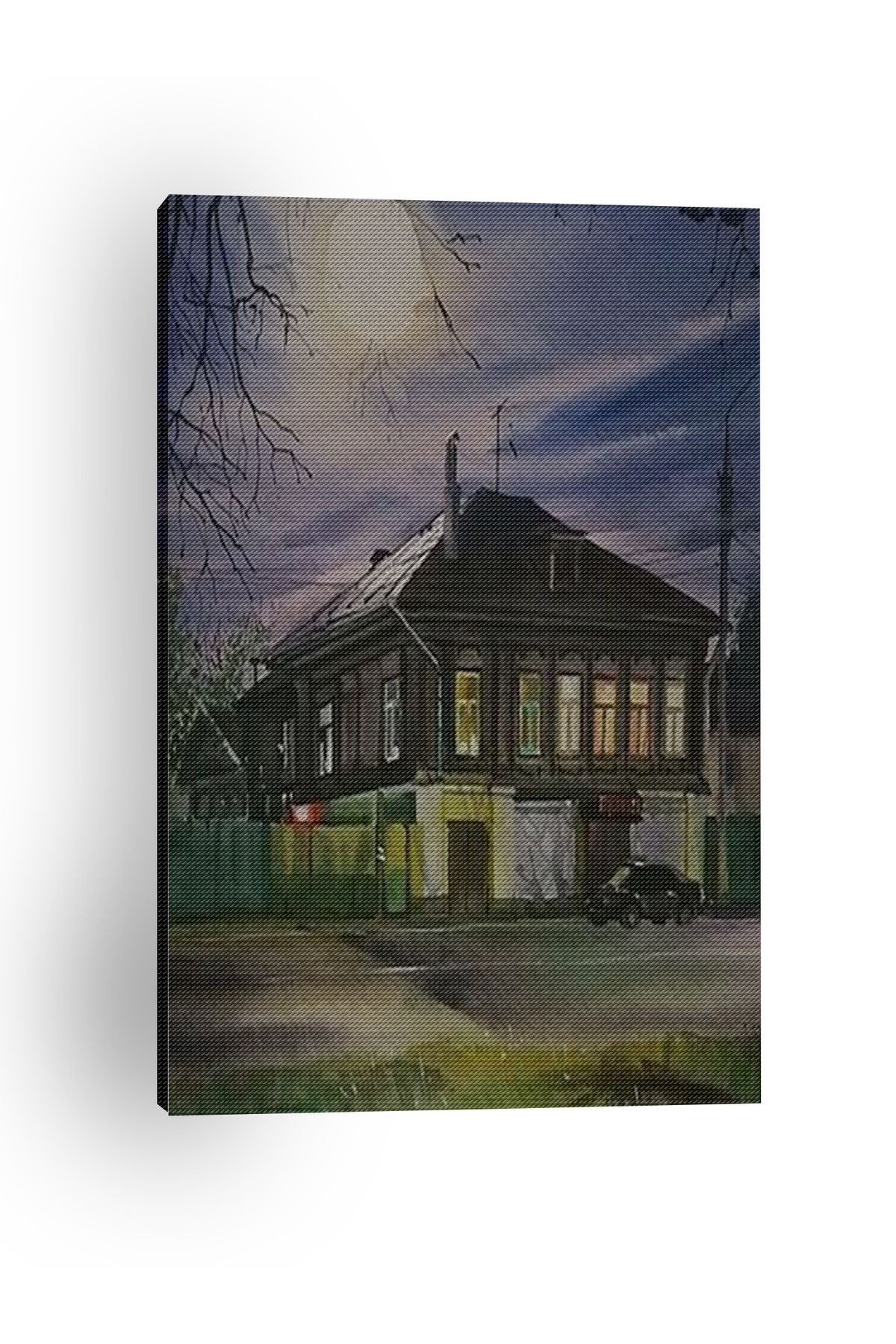 Kanvas Tablo Gece Kondu Temalı Modern Tablo
