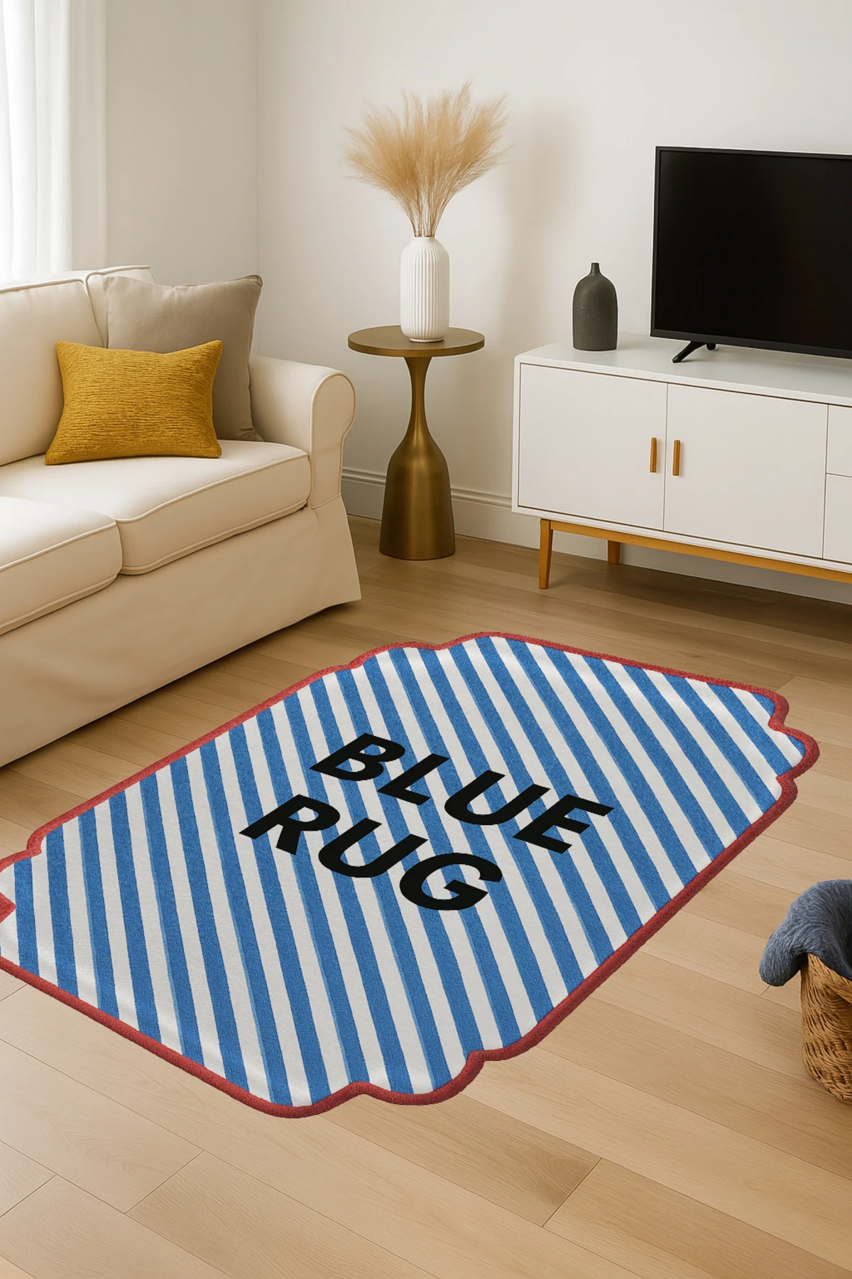 MOSSO Black Rug Yazılı Şeritli Desen Modern Dekoratif Halı mosso460