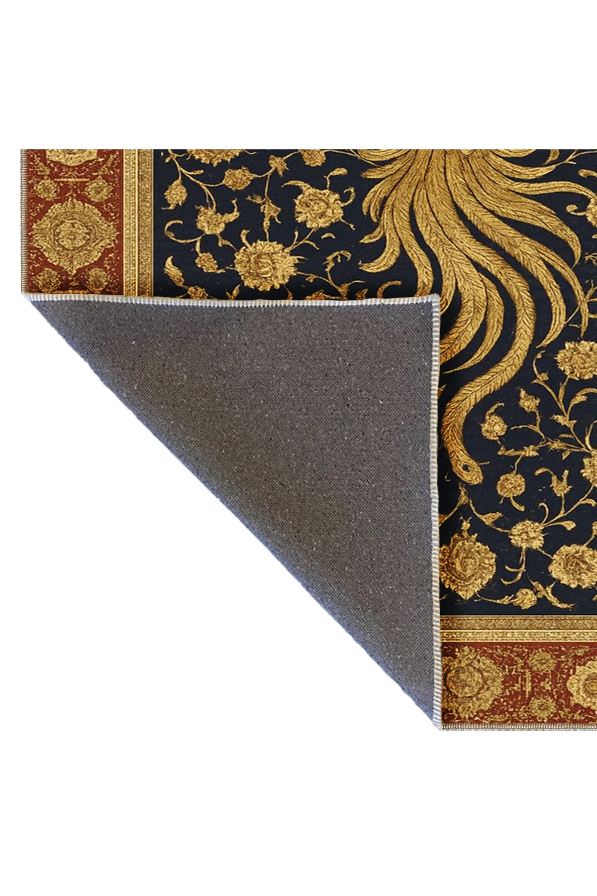 MOSSO Grafiti Motifli Desen Dokuma Taban Vintage Dekoratif Halı mosso906