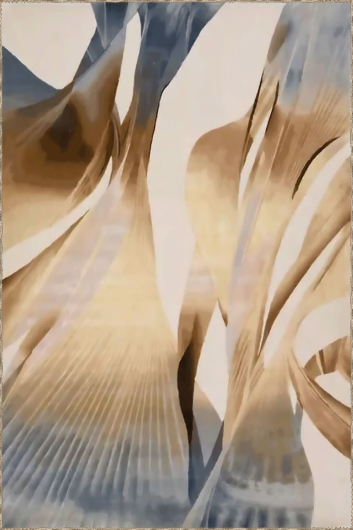 Çok Renkli Soyut Abstract Desenli Kreatif Modern Dekoratif Halı 3517