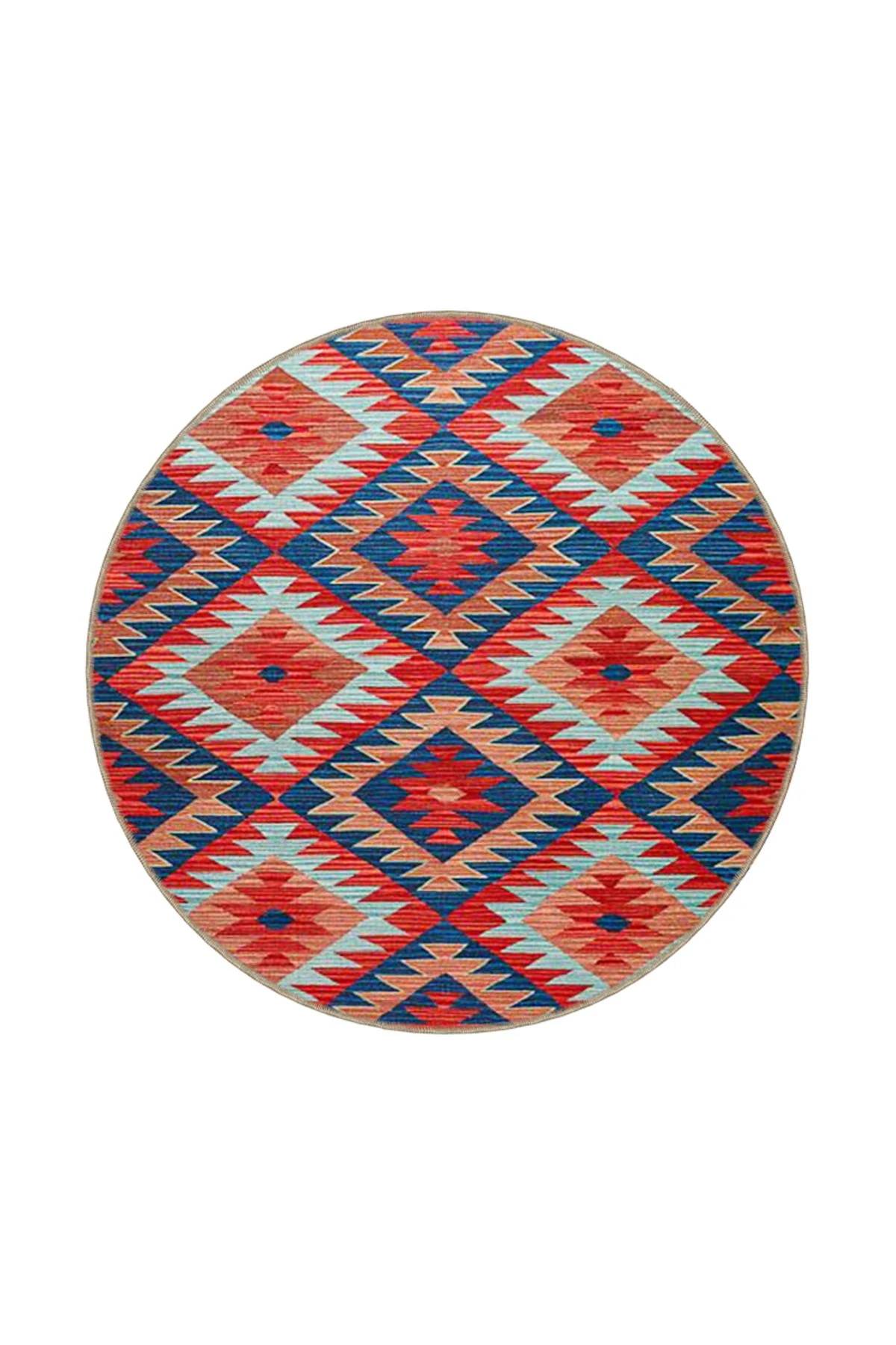 Pembe Baklava Desenli Geometrik Modern Dekoratif Halı 4443