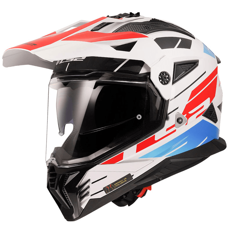 LS2 PIONEER 2 NAMIB BEYAZ-MAVİ-KIRMIZI ENDURO KASK