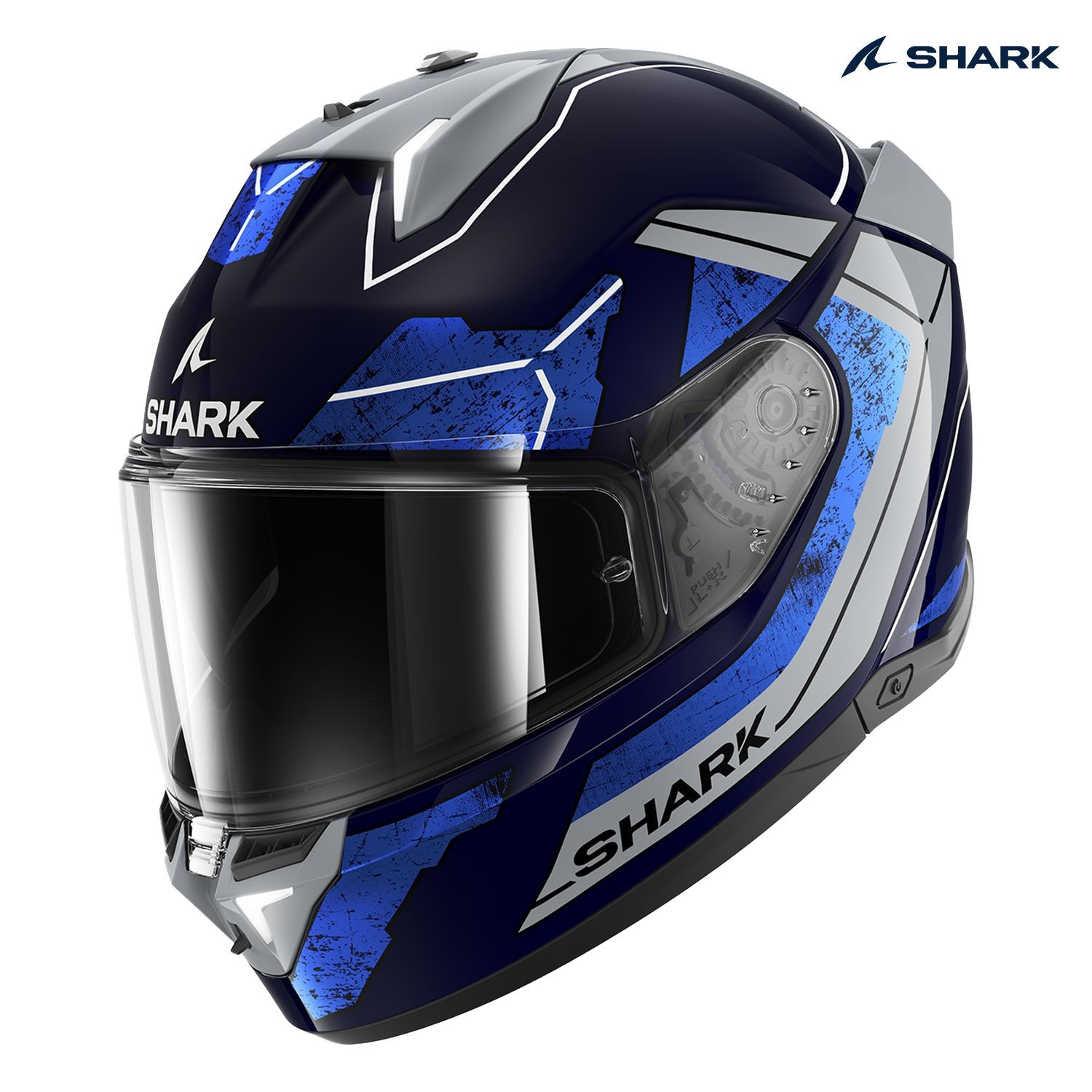 SHARK SKWAL İ3 RHAD MAVİ GRİ KAPALI KASK