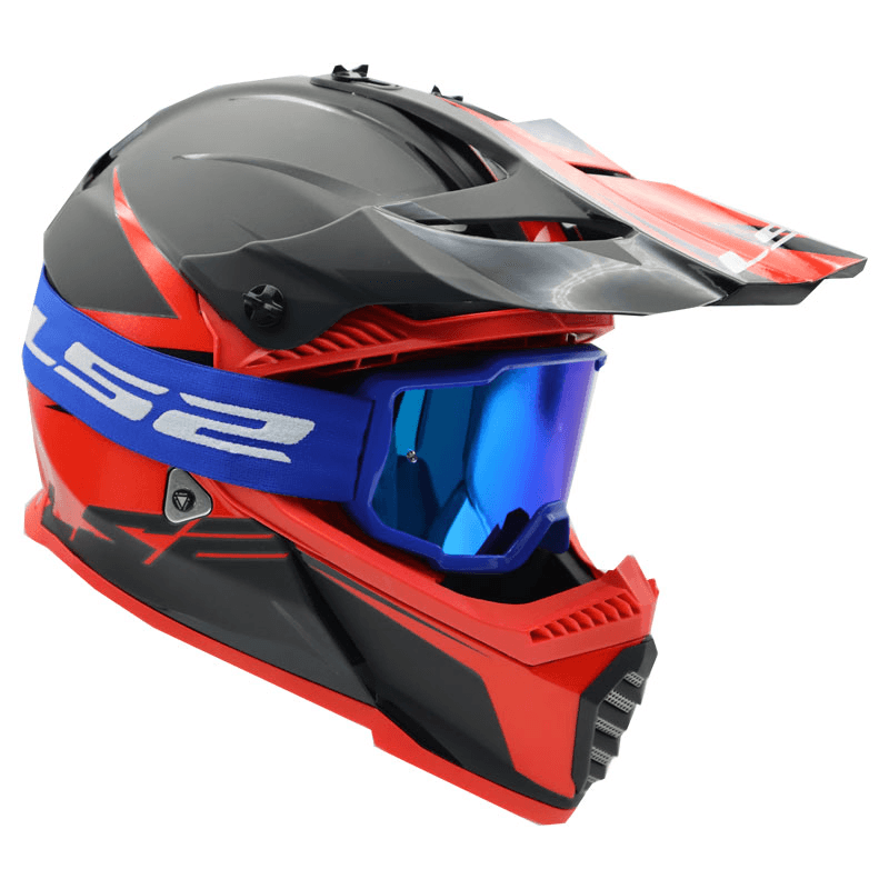 LS2 CHARGER GOGGLES MAVİ MOTOKROS GÖZLÜĞÜ