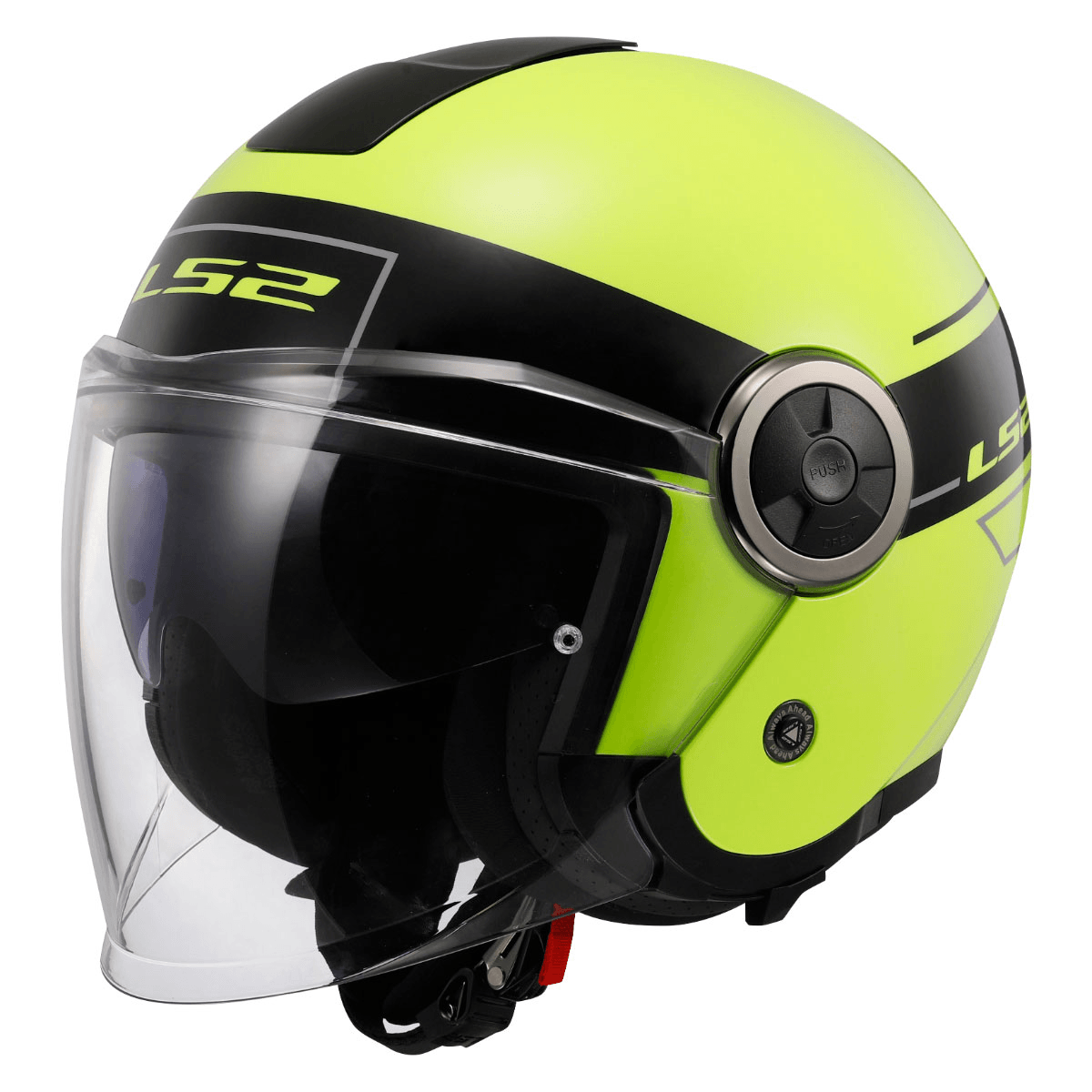 LS2 CLASSY CLASSIC SİYAH-NEON SARI YARIM KASK