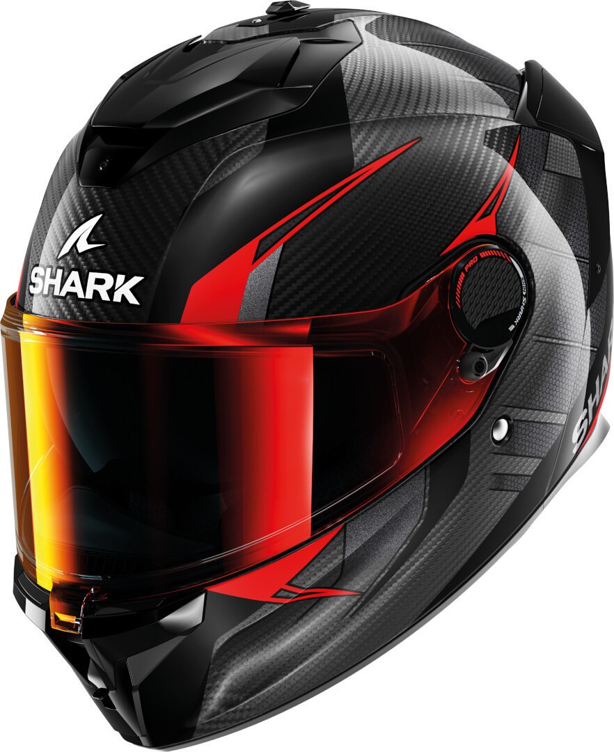 SHARK SPARTAN GT PRO KULTRAM KIRMIZI CARBON KAPALI KASK