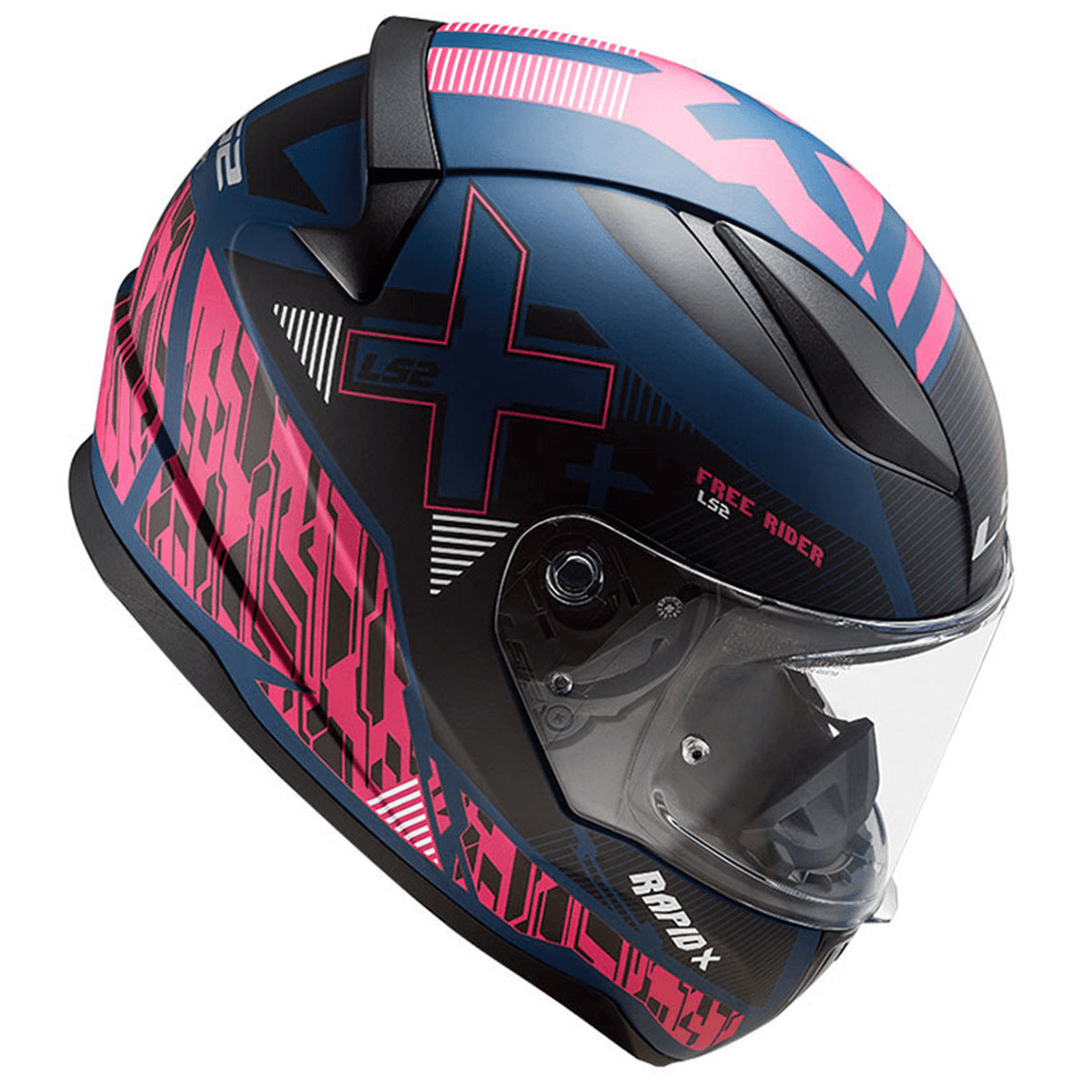 LS2 FF353 RAPID 2 XTREET PEMBE MAVİ KAPALI KASK