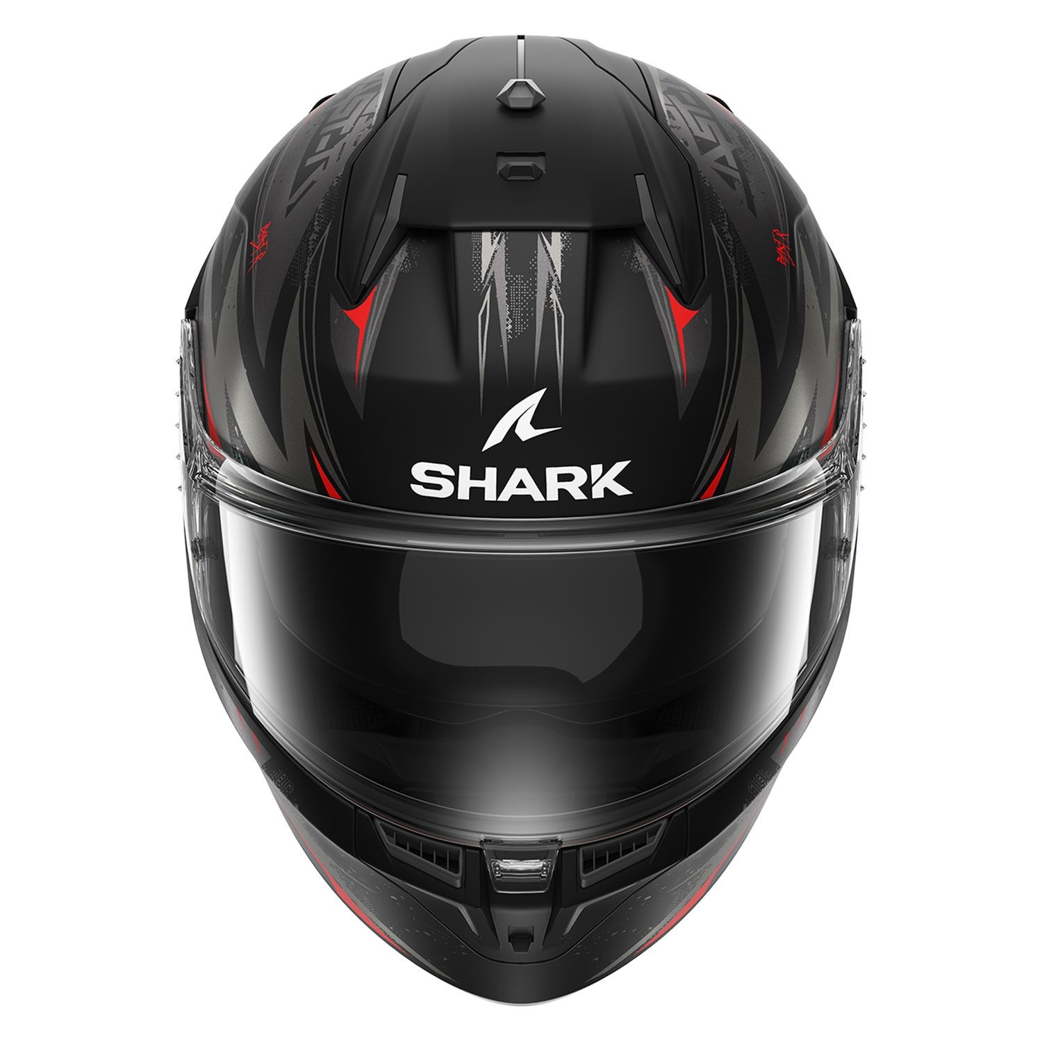 SHARK D-SKWAL 3 BLAST-R MAT GRİ KIRMIZI KAPALI KASK