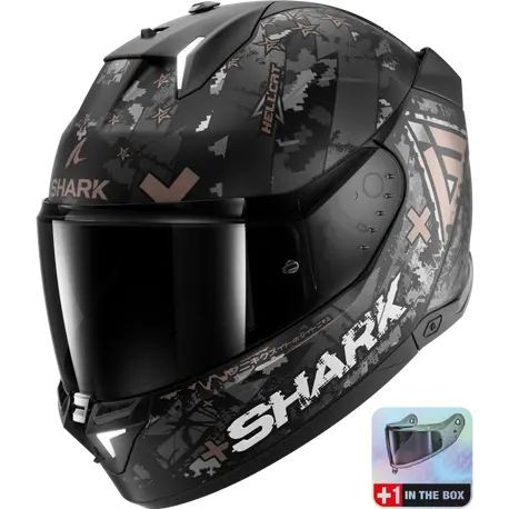 SHARK SKWAL İ3 HELLCAT GRİ SİYAH KAPALI KASK