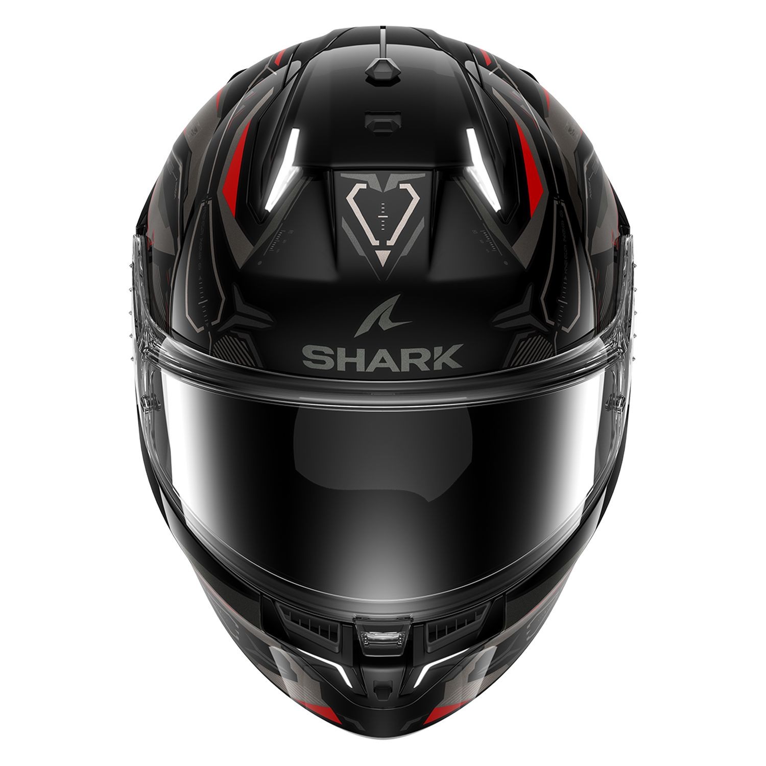 SHARK SKWAL İ3 LINIK GRİ KIRMIZI KAPALI KASK