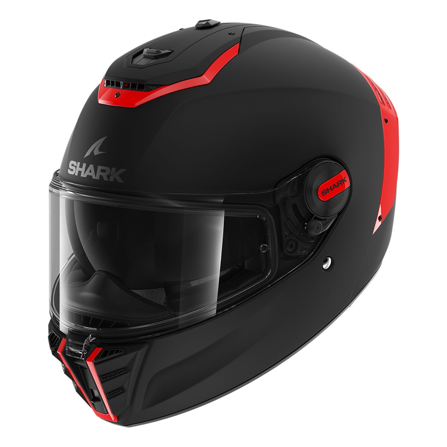 SHARK SPARTAN RS MAT SİYAH KIRMIZI KAPALI KASK