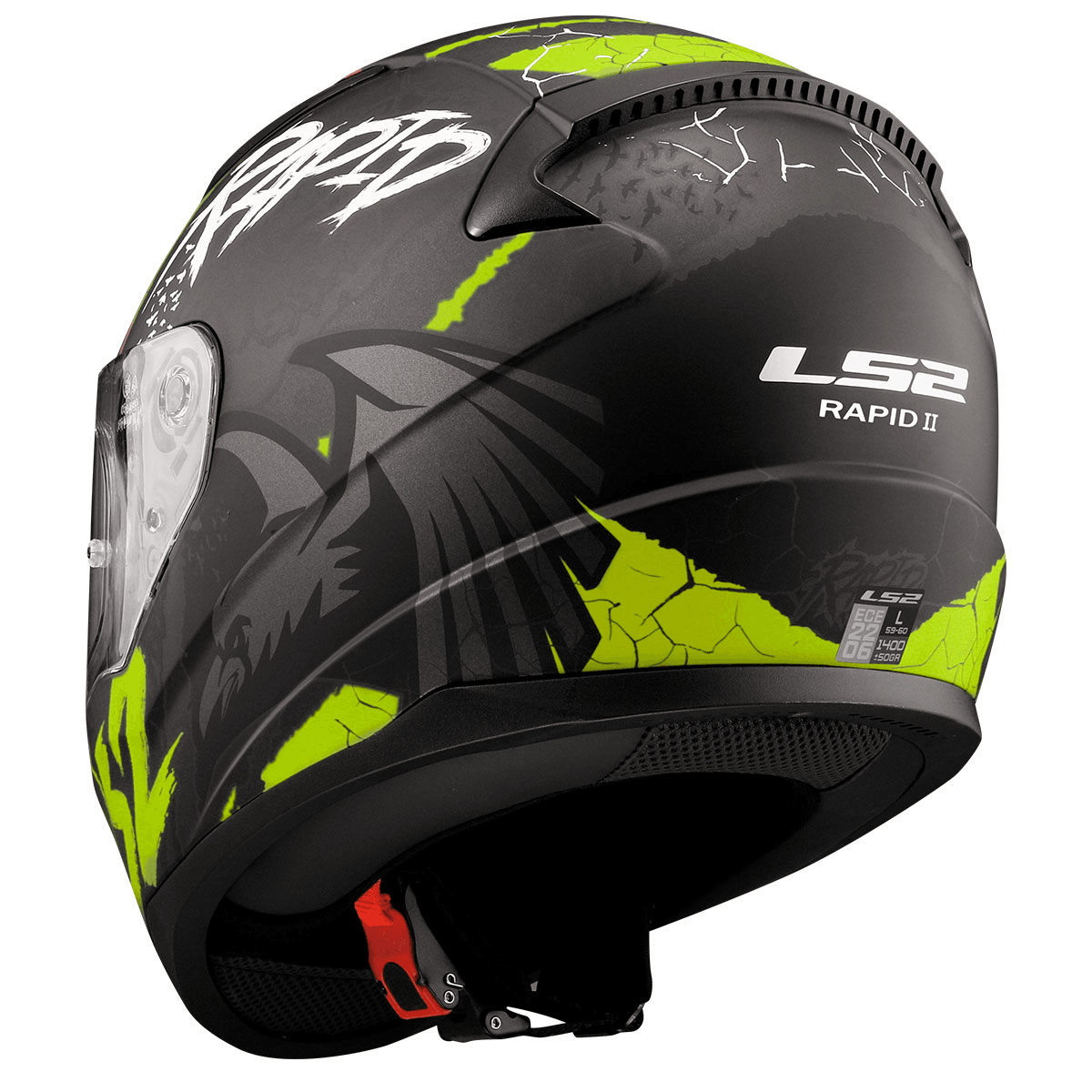 LS2 FF353 RAPID 2 RAVEN SARI KAPALI KASK