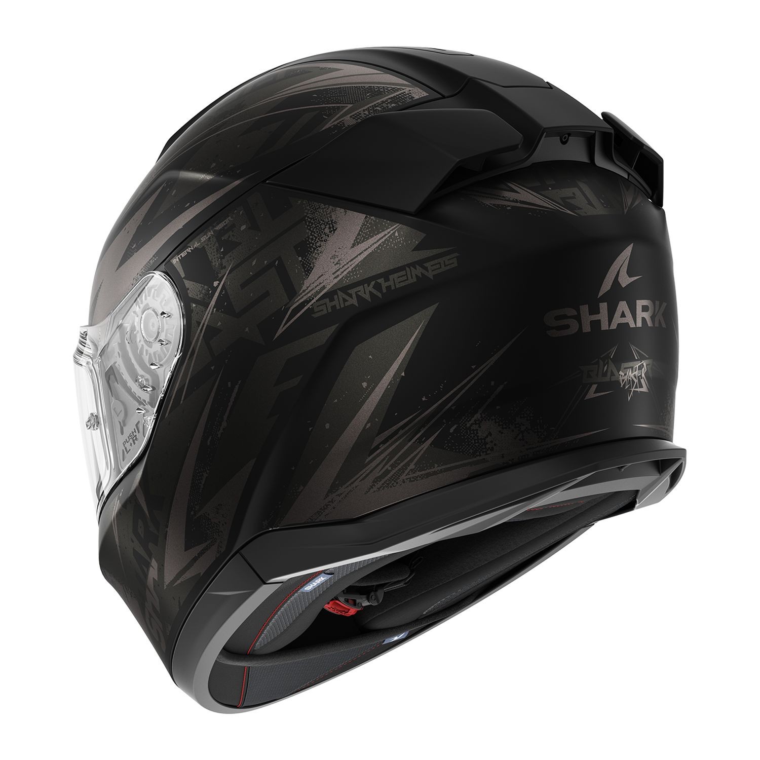 SHARK D-SKWAL 3 BLAST-R SİYAH GRİ KAPALI KASK