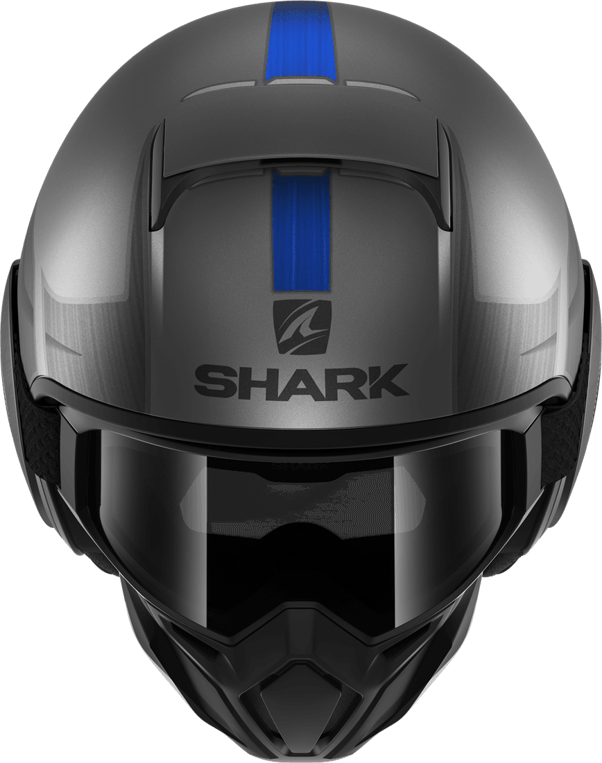 SHARK STREET DRAK TRIBUTE RM MAVİ GRİ MAT YARIM KASK