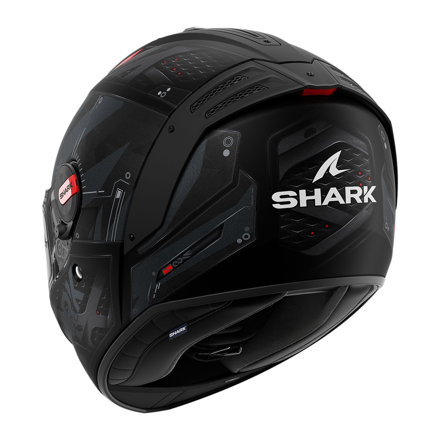 SHARK SPARTAN RS STINGREY GRİ KIRMIZI KAPALI KASK