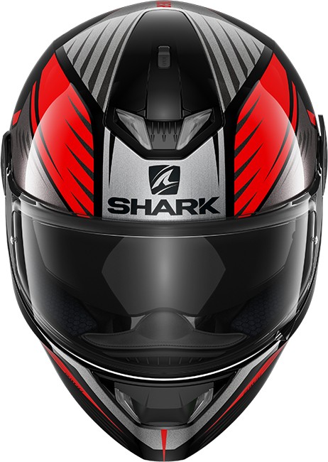 SHARK SKWAL 2 HALLDER KIRMIZI GRİ KAPALI KASK