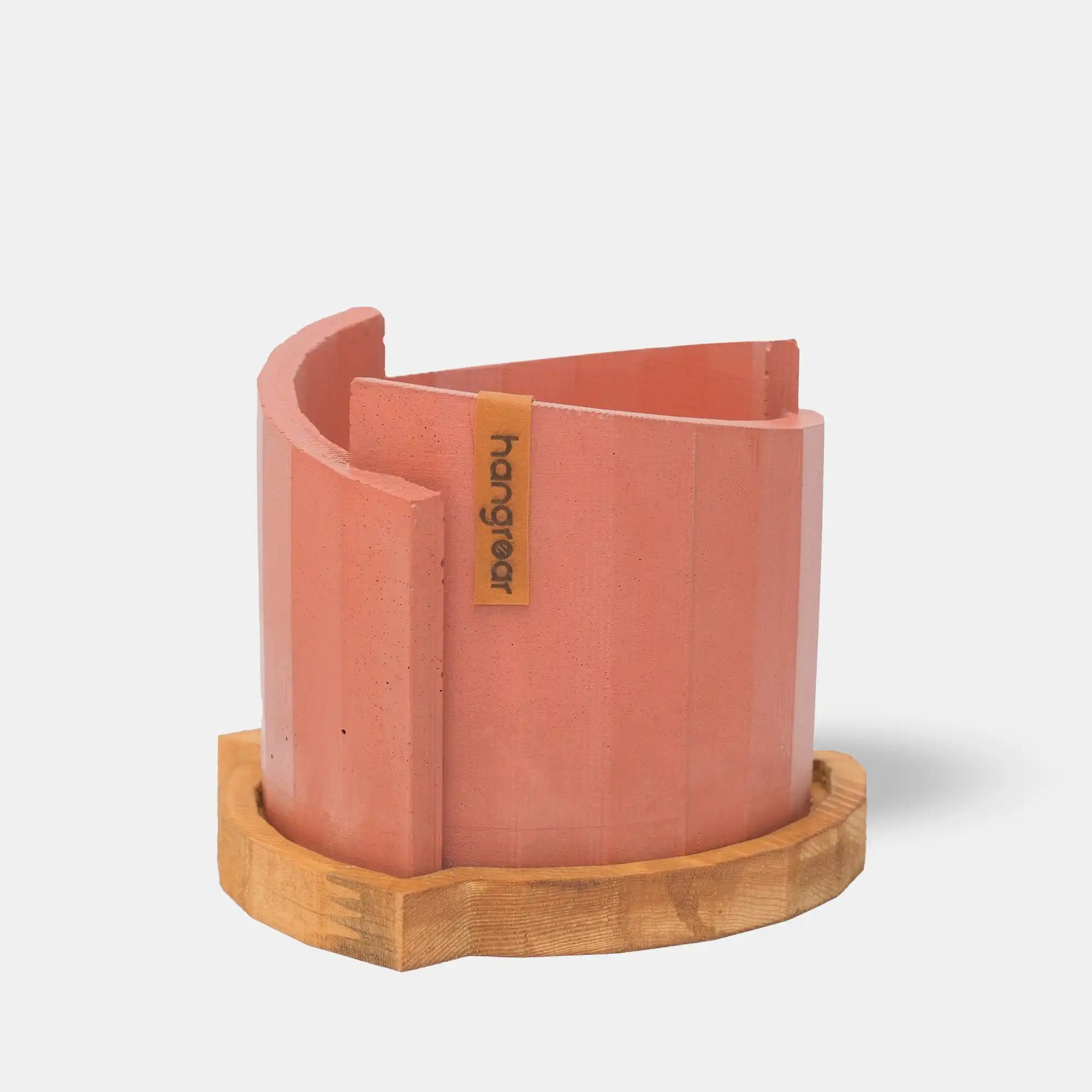 Abstract Flower Pot - Terracotta