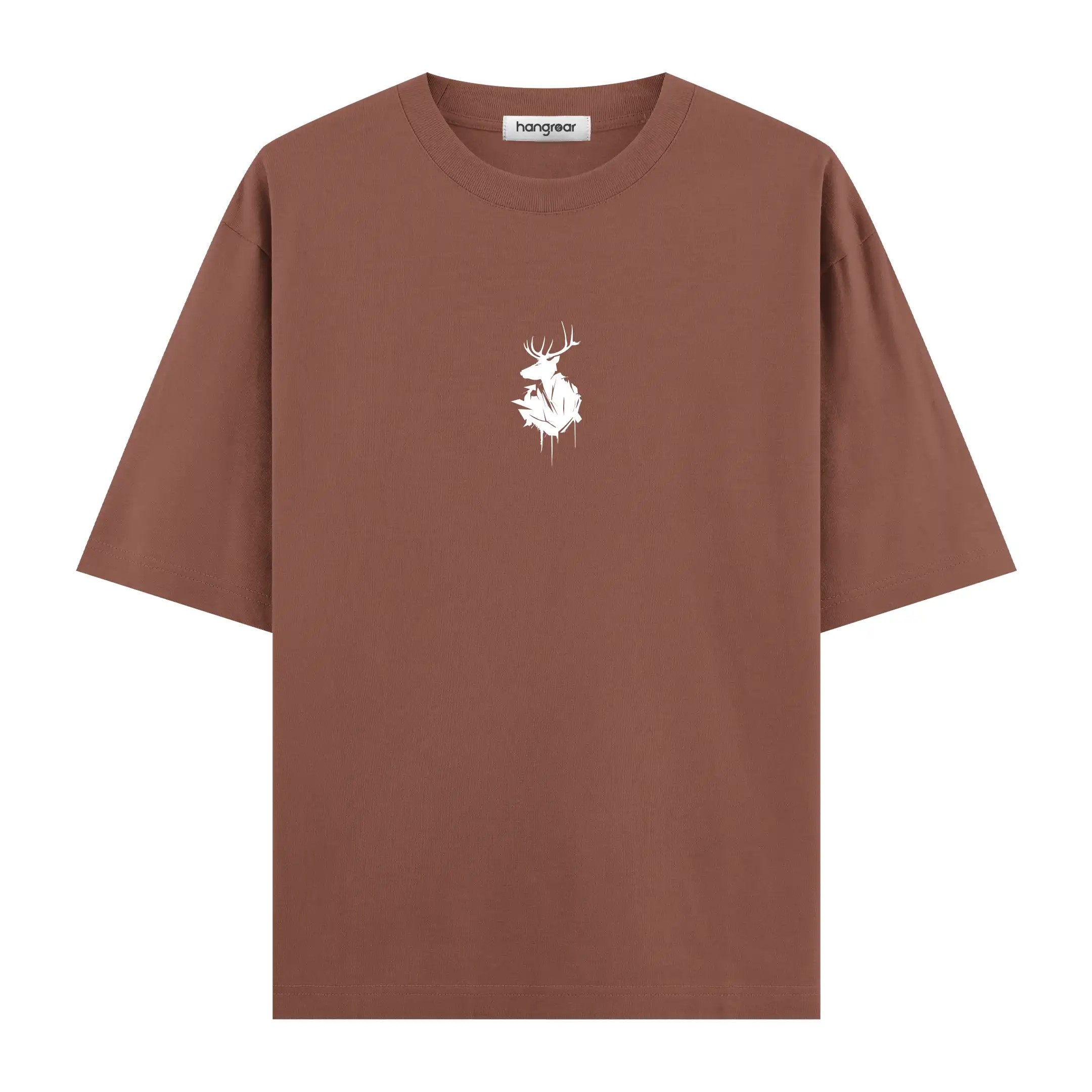 Dark Minimal Deer - Oversize Tişört