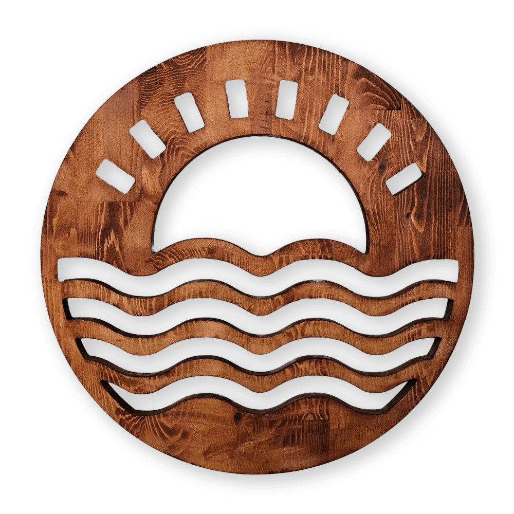 Rustic Sun & Wave Wall Art